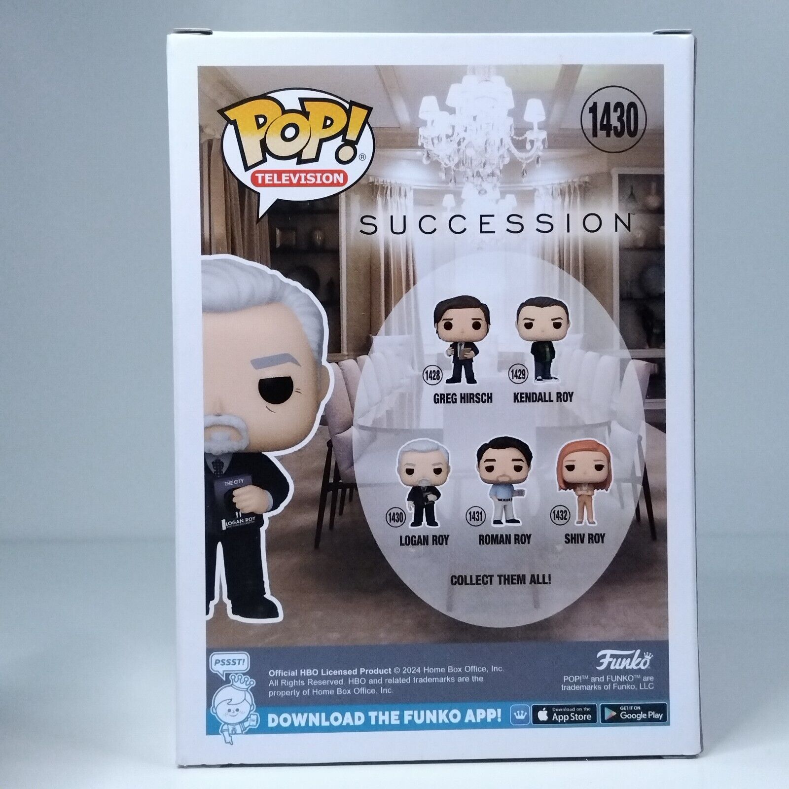 Funko Pop! TV Succession Logan Roy Signed Brian Cox COA #1430 WS