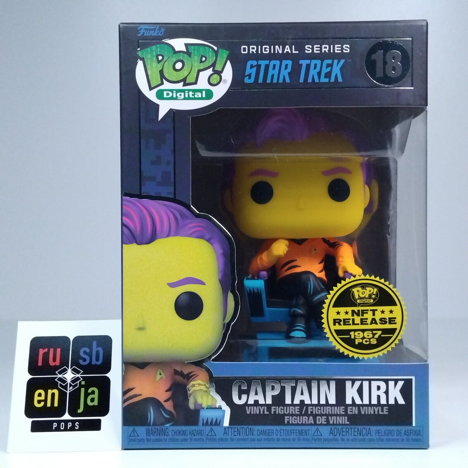 Funko Pop! Digital TV Star Trek Captain Kirk 1,967 Pcs #18