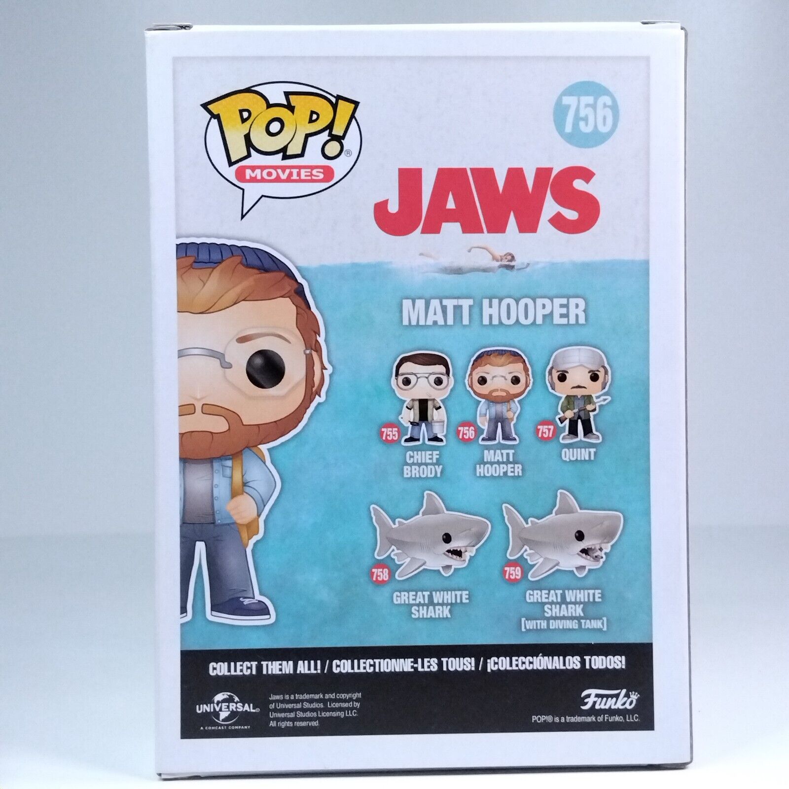 Funko Pop! Movies Horror Jaws Matt Hooper #756