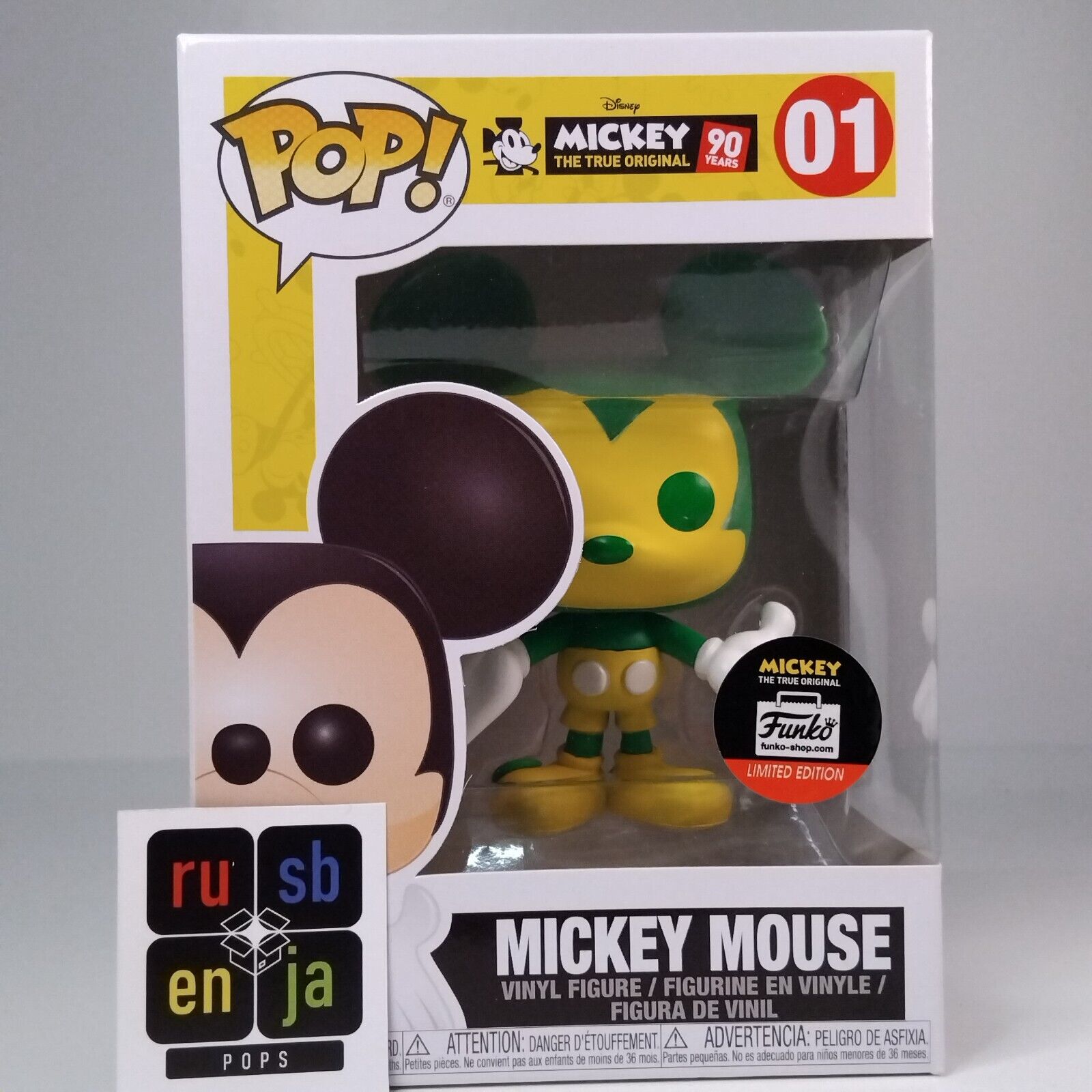 Funko Pop! Disney Mickey Mouse Yellow & Green Limited Edition #01