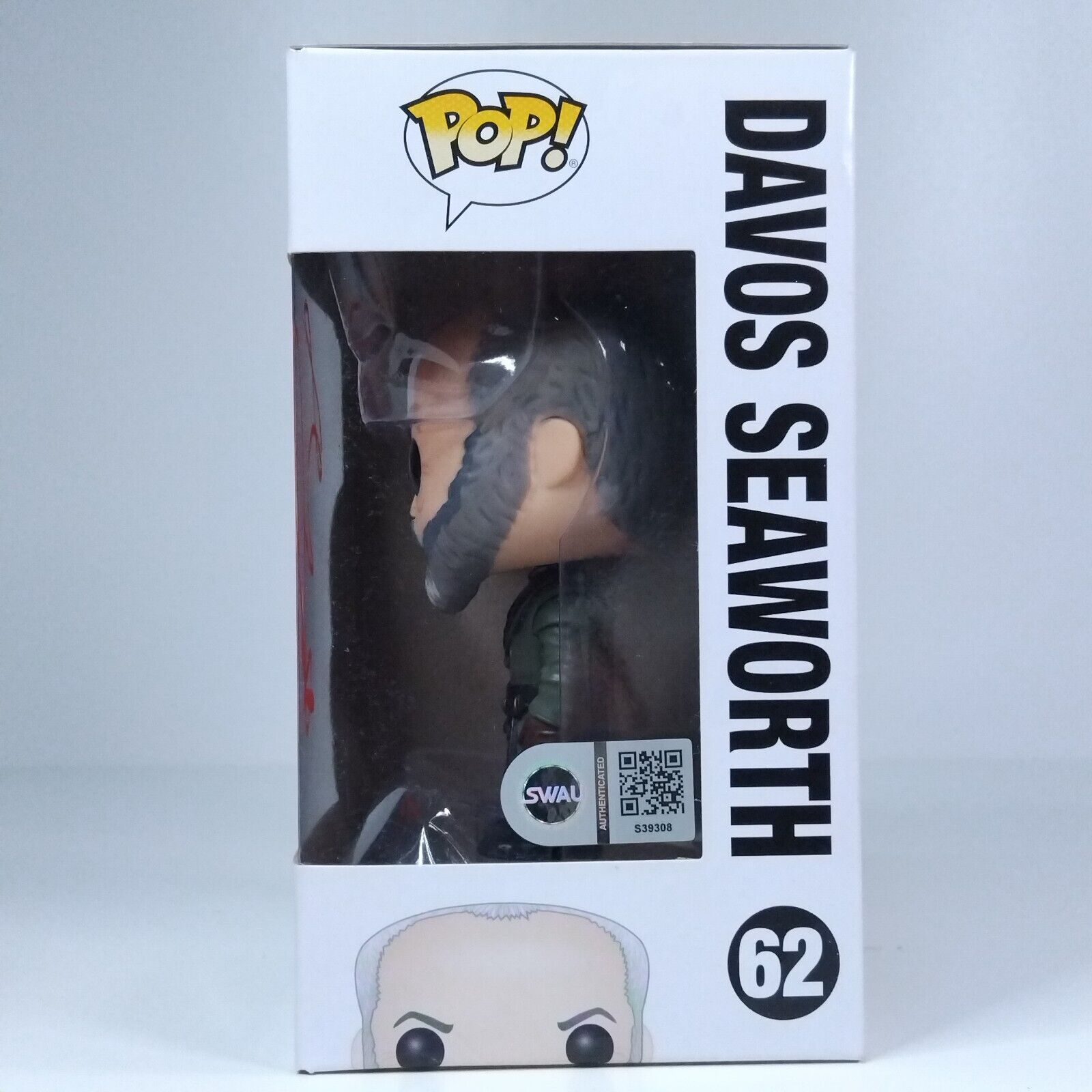 Funko Pop! TV Game of Thrones Davos Seaworth Signed Liam Cunningham COA #62 WS