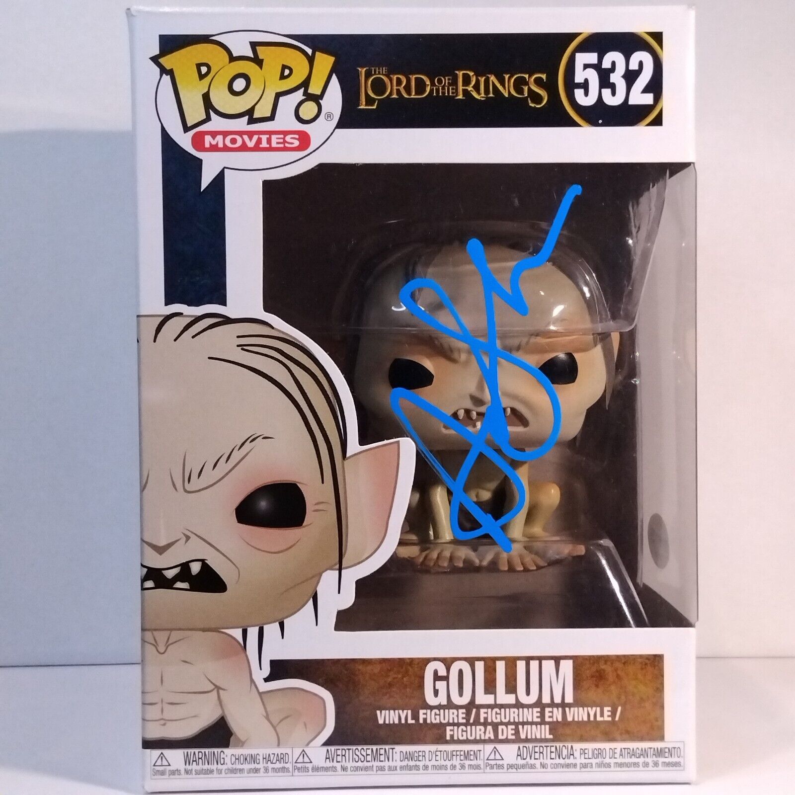 Funko Pop! Movies Lord of the Rings Gollum Signed Andy Serkis COA #532 WS