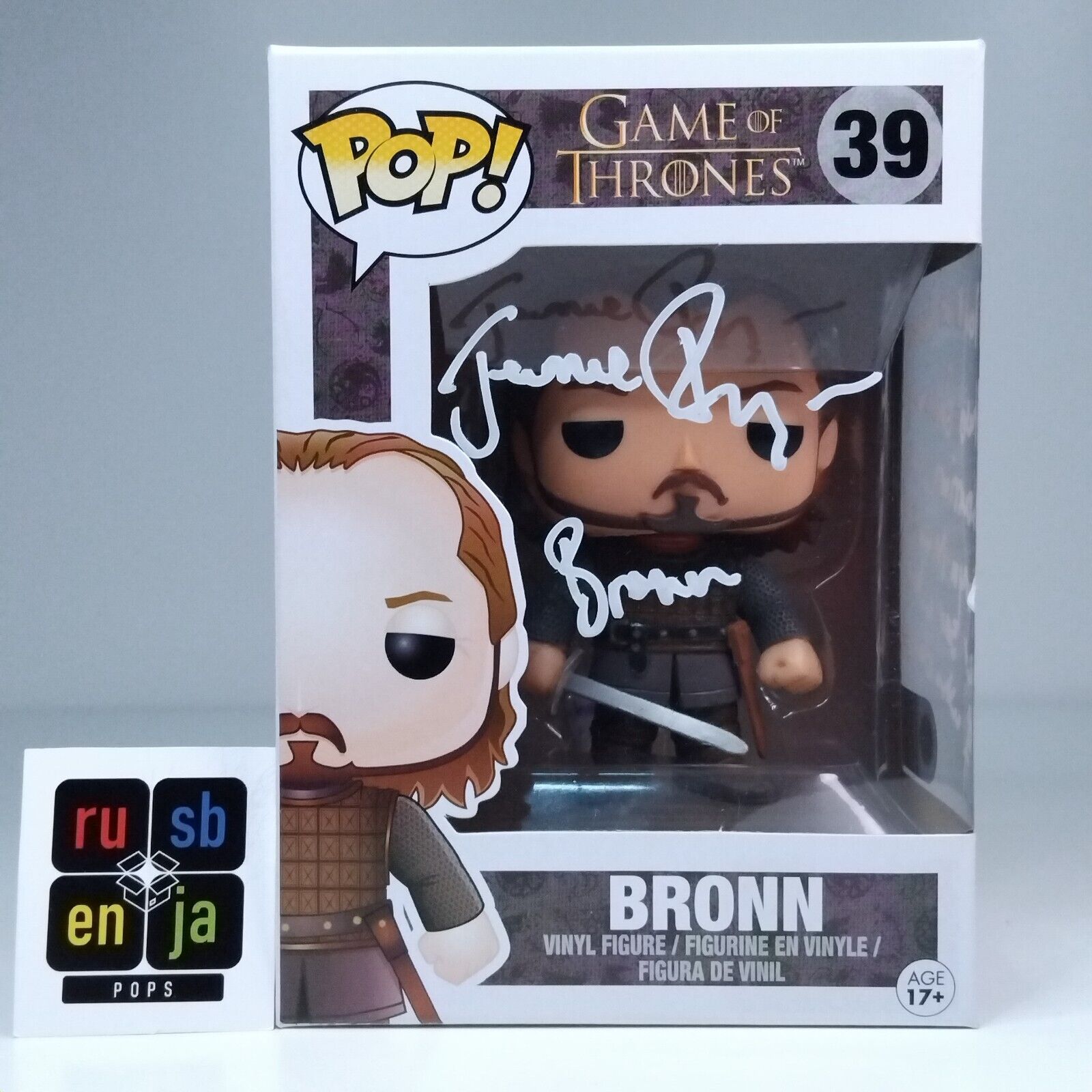 Funko Pop! TV Game of Thrones Bronn Signed Jerome Flynn & Quote COA #39