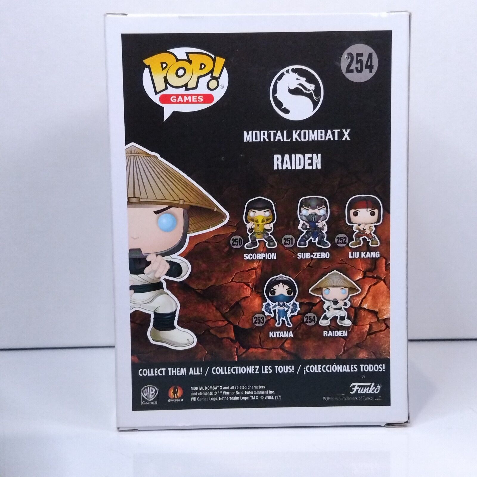 Funko Pop! Games Mortal Kombat Raiden Signed James Remar COA #254