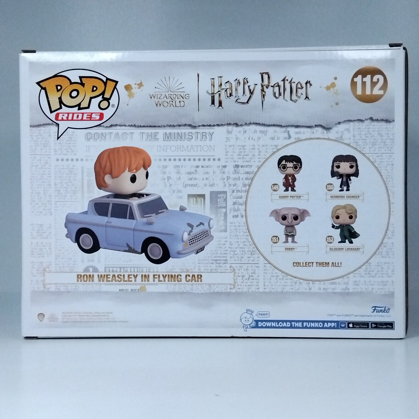 Funko Pop! Harry Potter Rides Ron Weasley in Flying Car #112