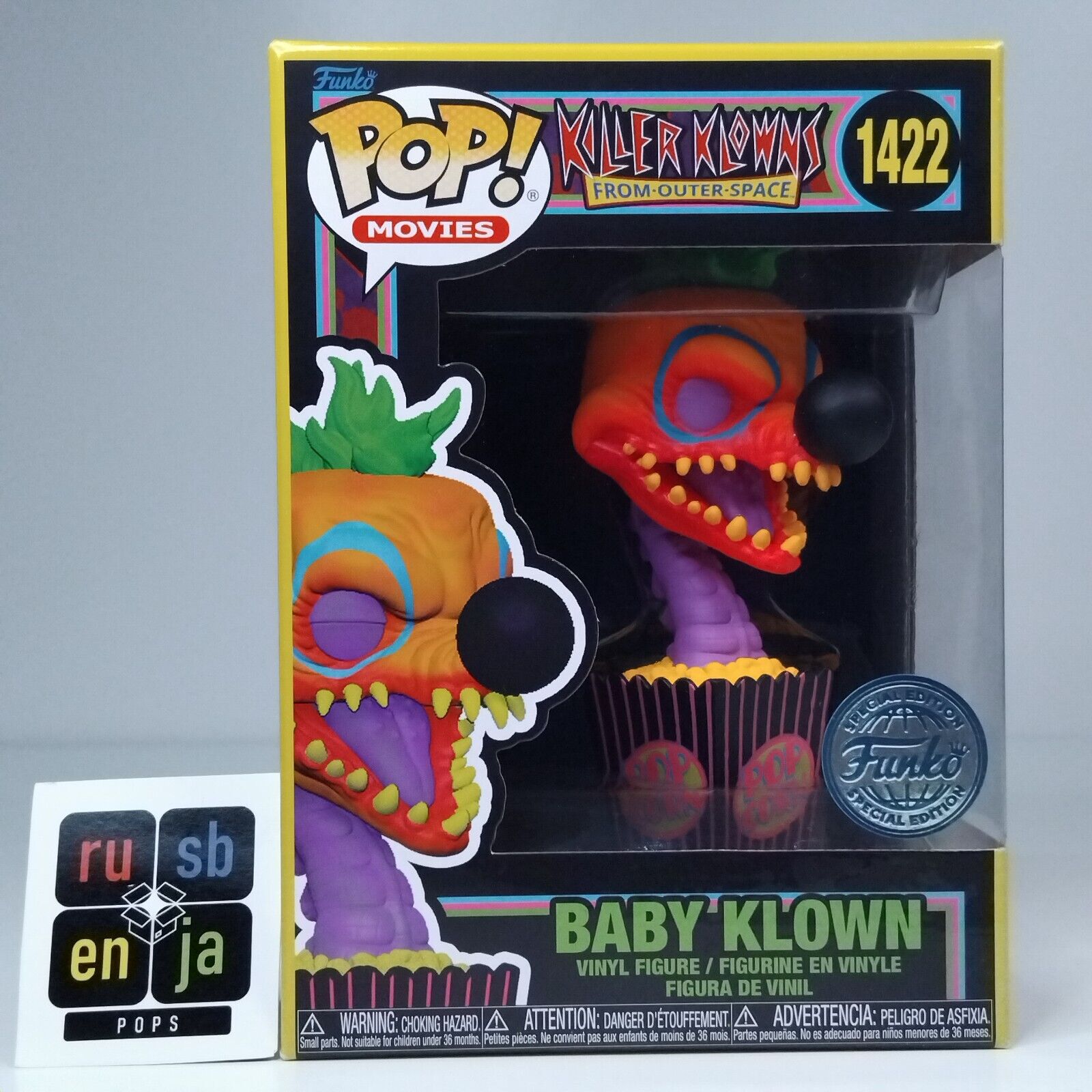 Funko Pop! Movies Horror Blacklight Killer Klowns Baby Klown #1422