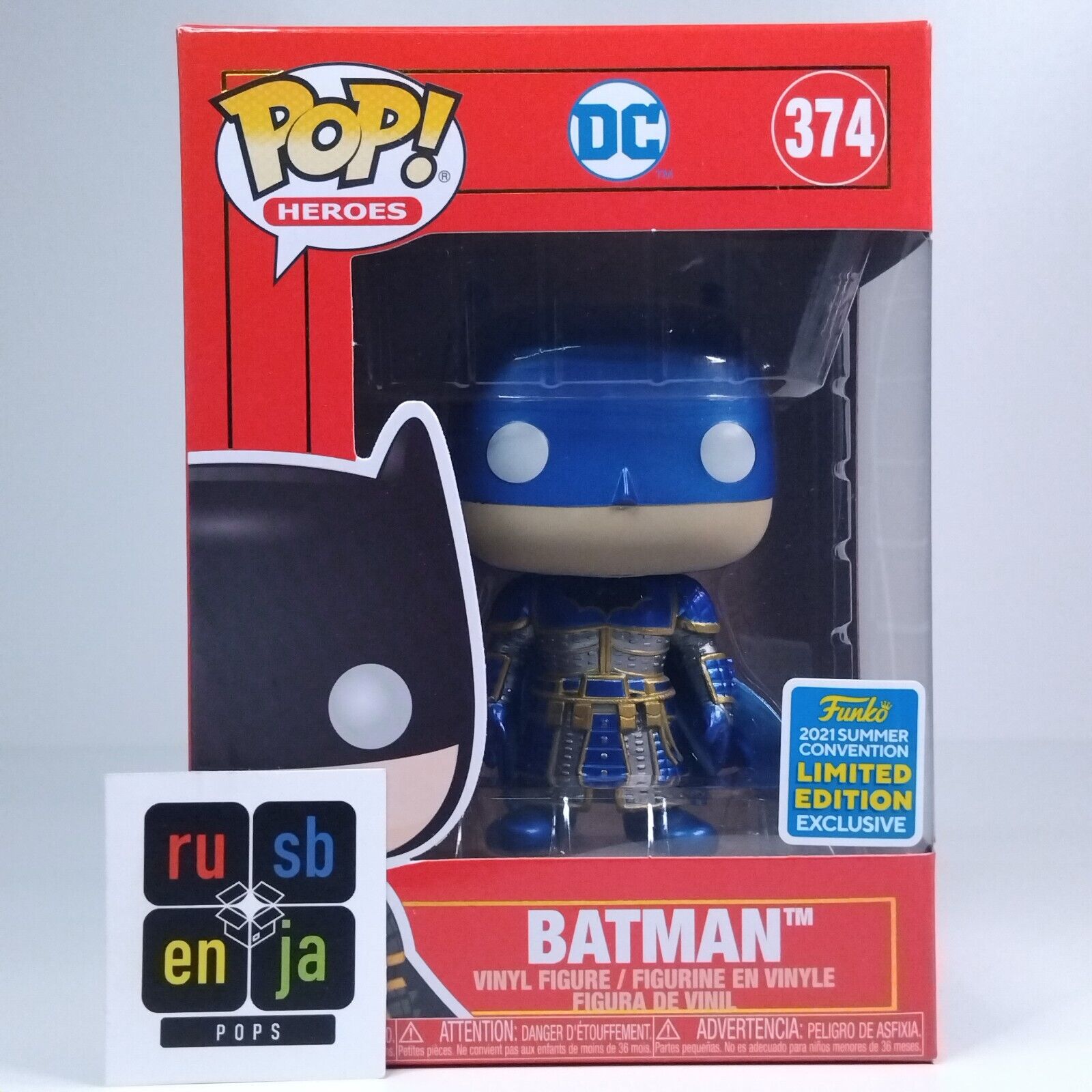 Funko Pop! DC Heroes Imperial Palace Batman Blue Metallic Limited Edition #374