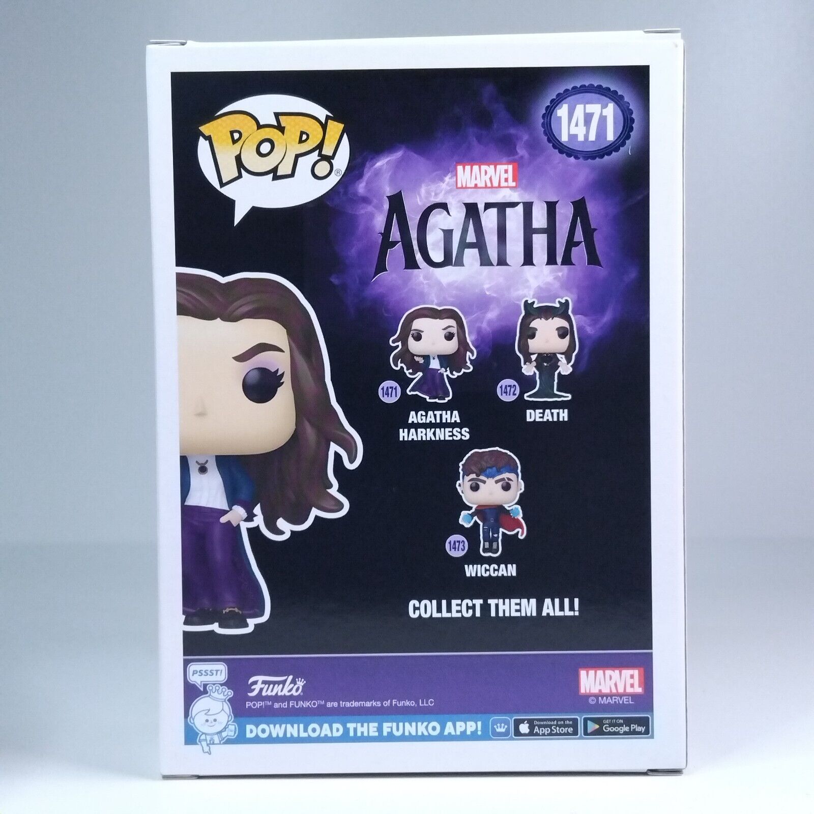 Funko Pop! Marvel Agatha Harkness Signed Kathryn Hahn COA #1471 WS