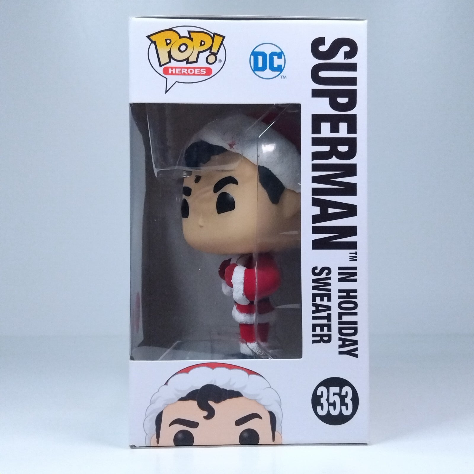 Funko Pop! DC Heroes Superman Holiday Sweater Flocked Special Edition #353