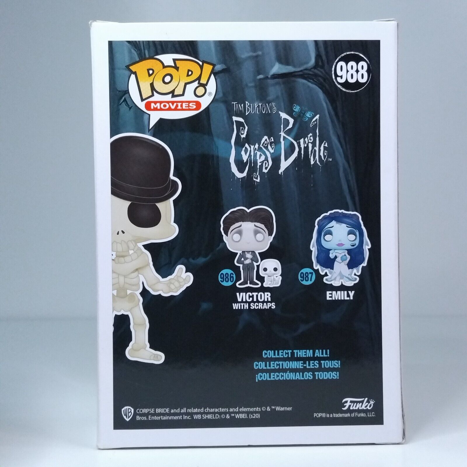 Funko Pop! Movies Corpse Bride Skeleton Glow Chase Special Edition #988