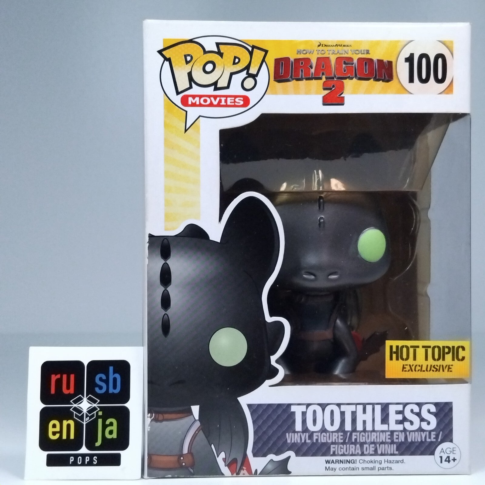 Funko Pop! Movies How To Train Your Dragon 2 Toothless Metallic Hot Topic #100