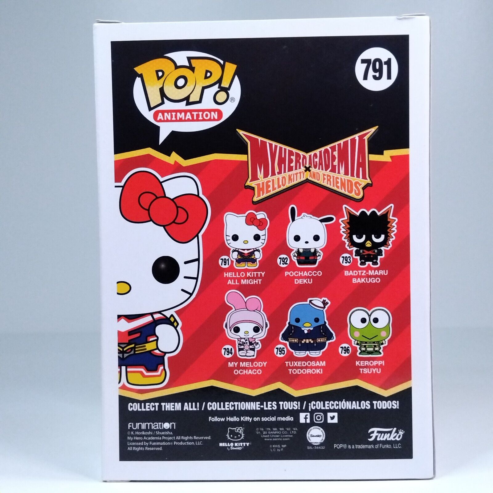 Funko Pop! Anime Hello Kitty x MHA My Hero Academia Hello Kitty All Might #791