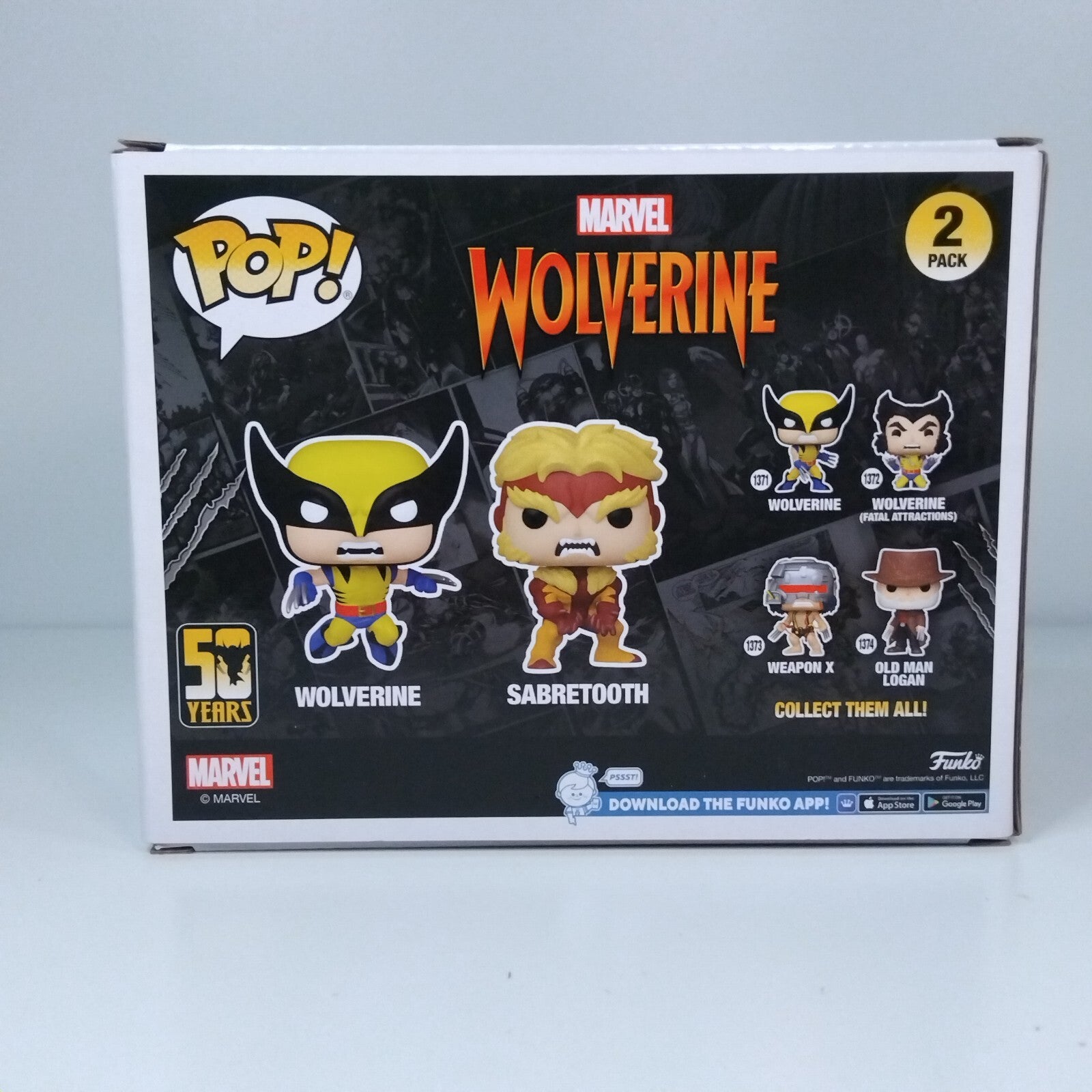 Funko Pop! Marvel 50 Years X-Men Wolverine & Sabretooth Exclusive 2 Pack