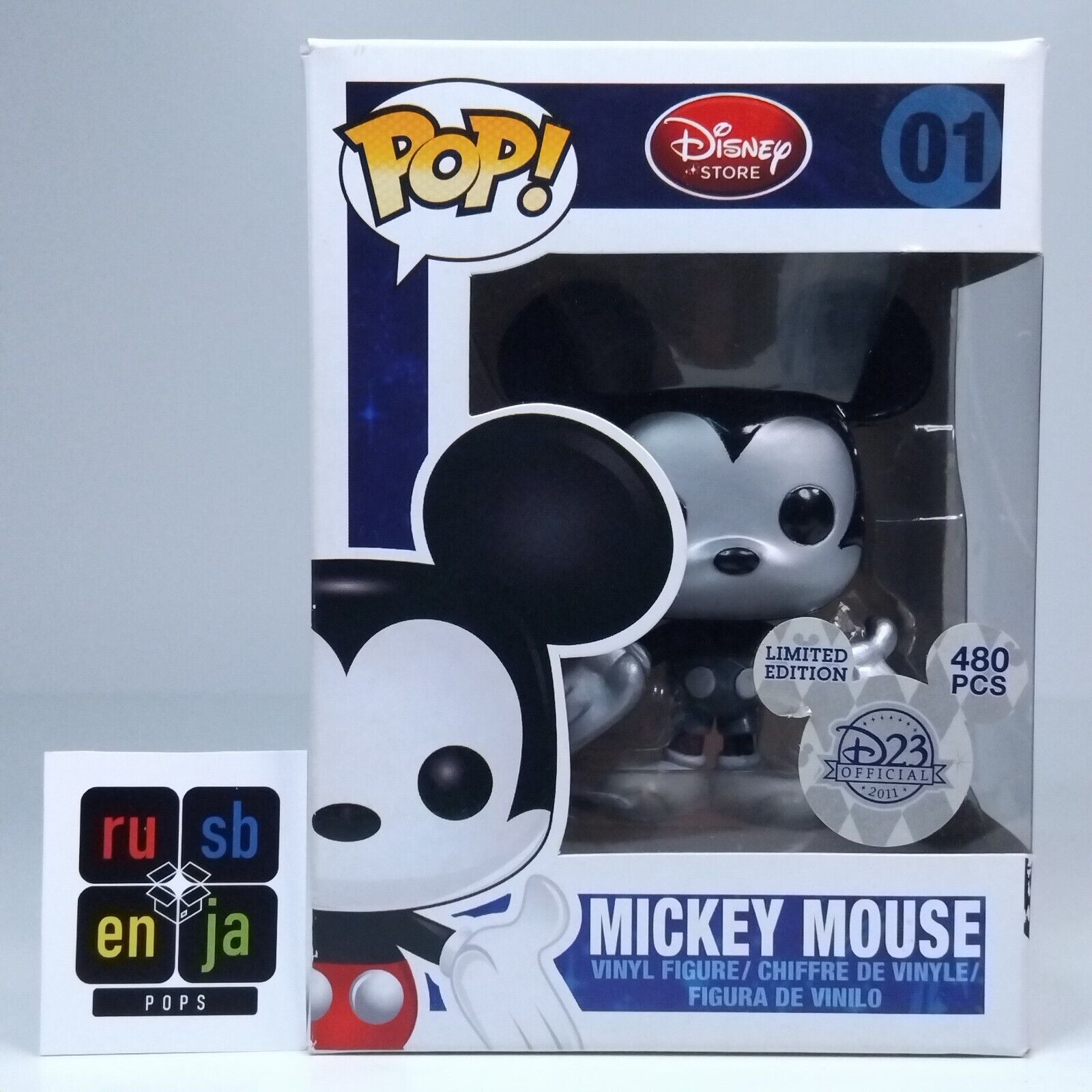 Funko Pop! Disney Store Mickey Mouse Metallic D23 480 Pcs Limited Edition #01