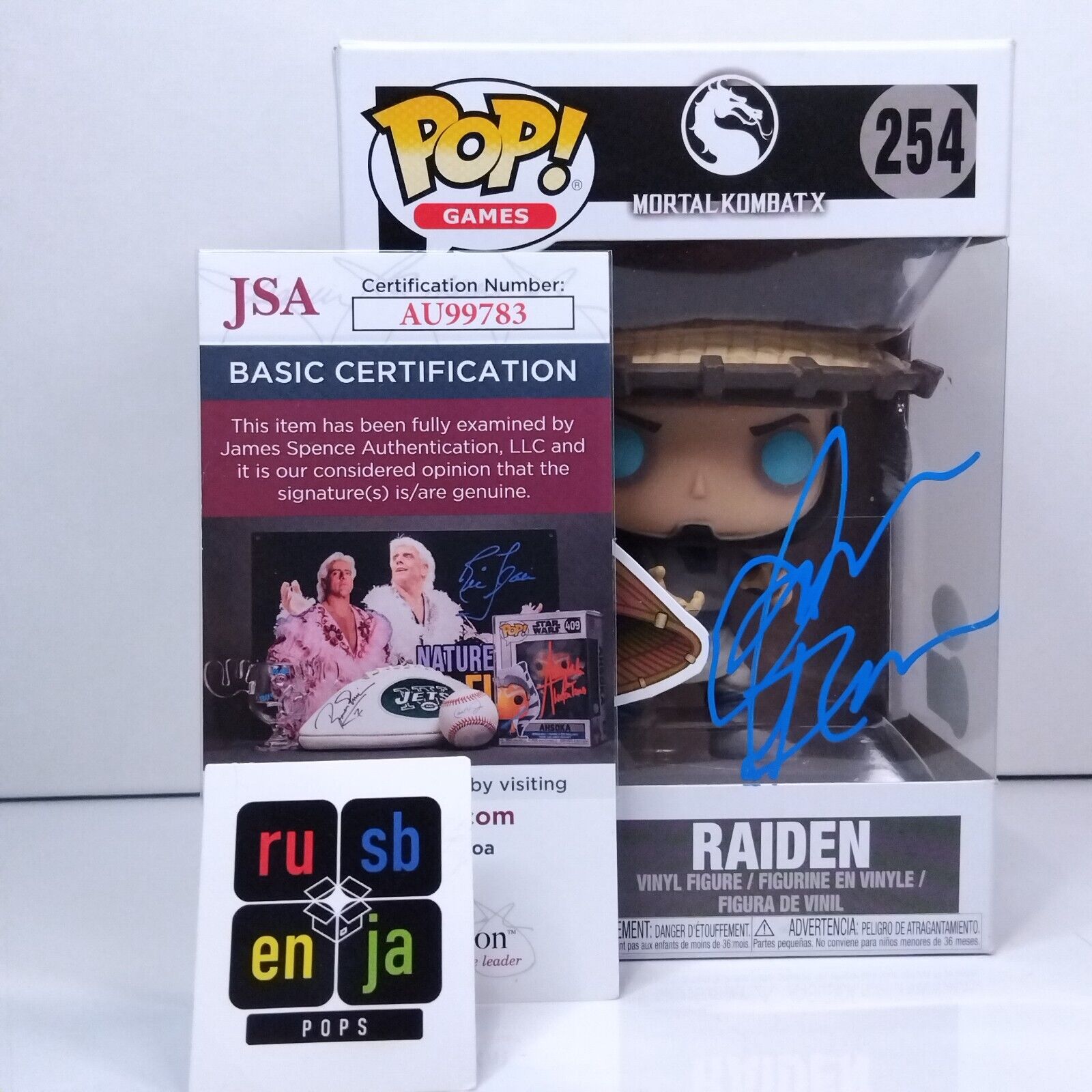 Funko Pop! Games Mortal Kombat Raiden Signed James Remar COA #254