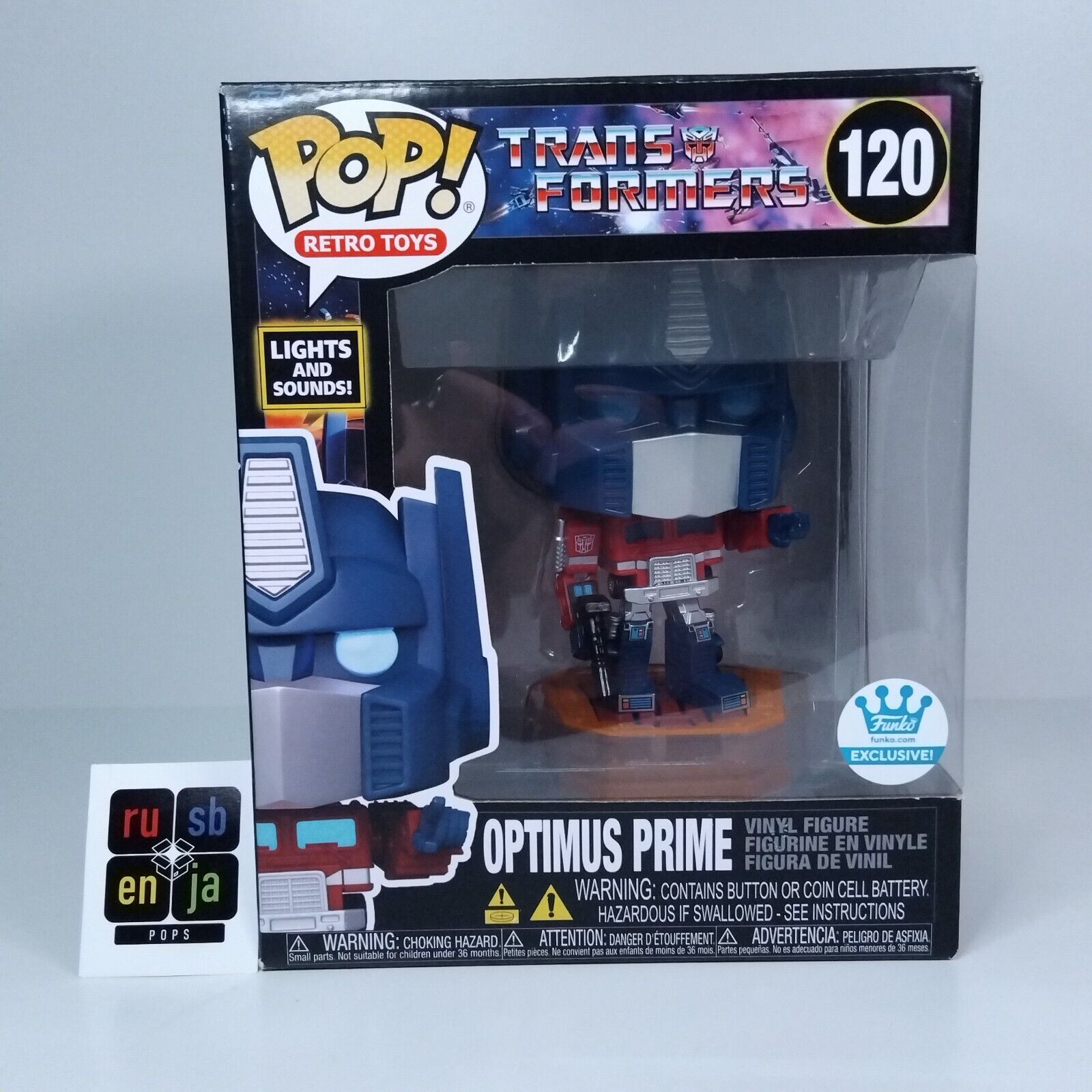 Funko Pop! Retro Toys Transformers 6" Inch Lights & Sound Optimus Prime #120