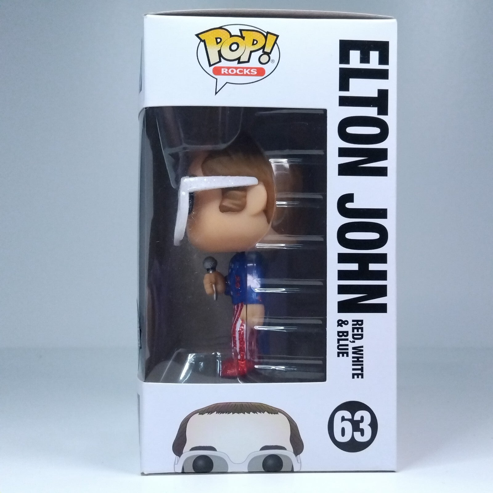 Funko Pop! Rocks Music Elton John Red, White & Blue Glitter Exclusive #63