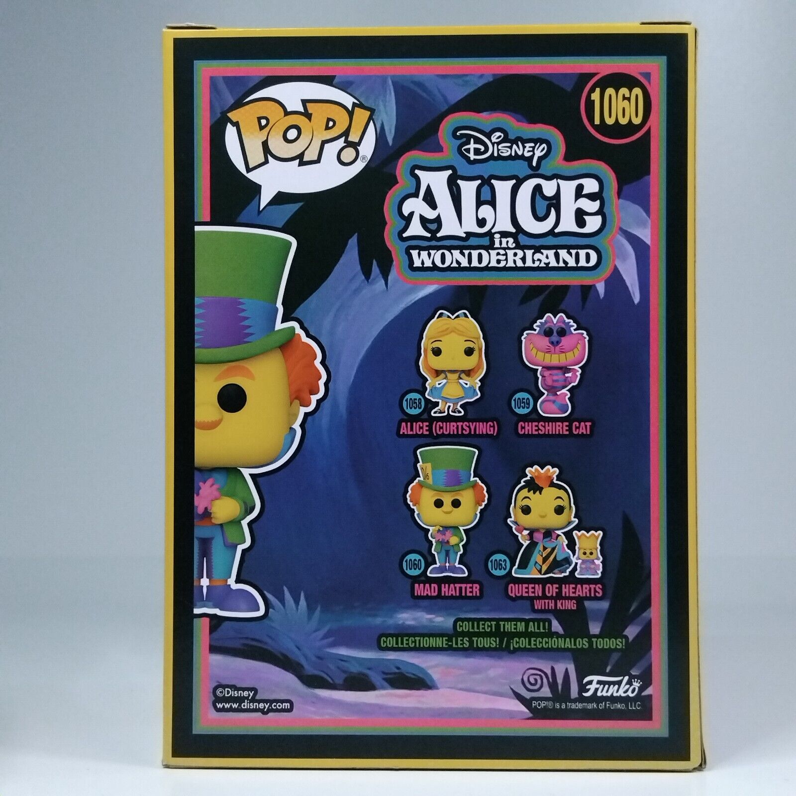 Funko Pop! Disney Alice in Wonderland Blacklight Mad Hatter Exclusive #1060