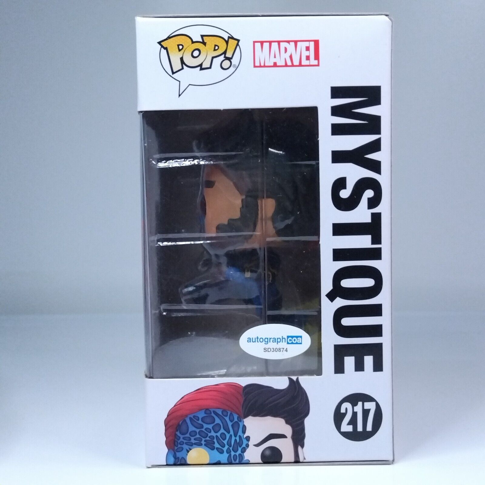 Funko Pop! Marvel X-Men Mystique Signed Rebecca Romjin COA #217 WS