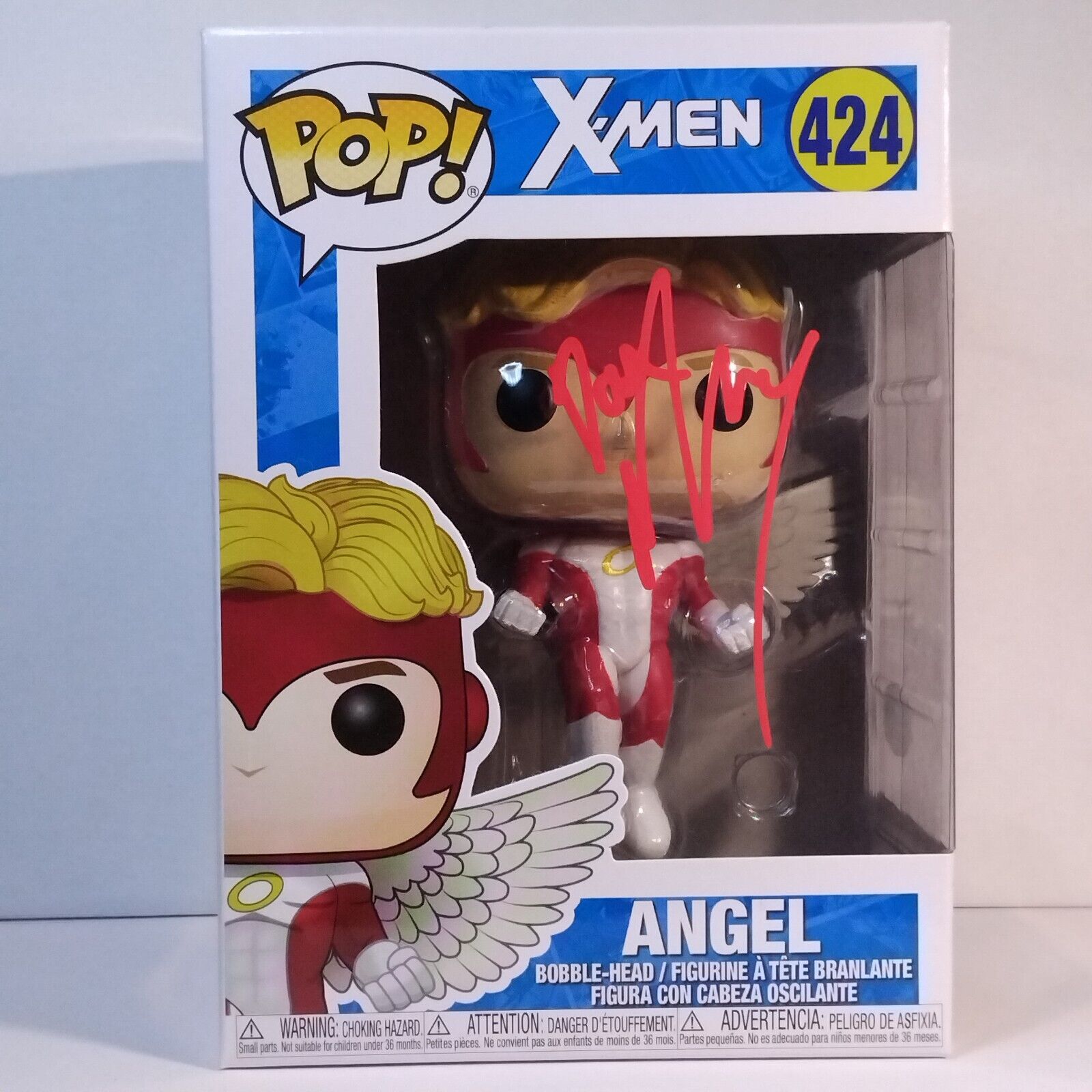 Funko Pop! Marvel X-Men Angel Signed Ben Hardy COA #424 WS