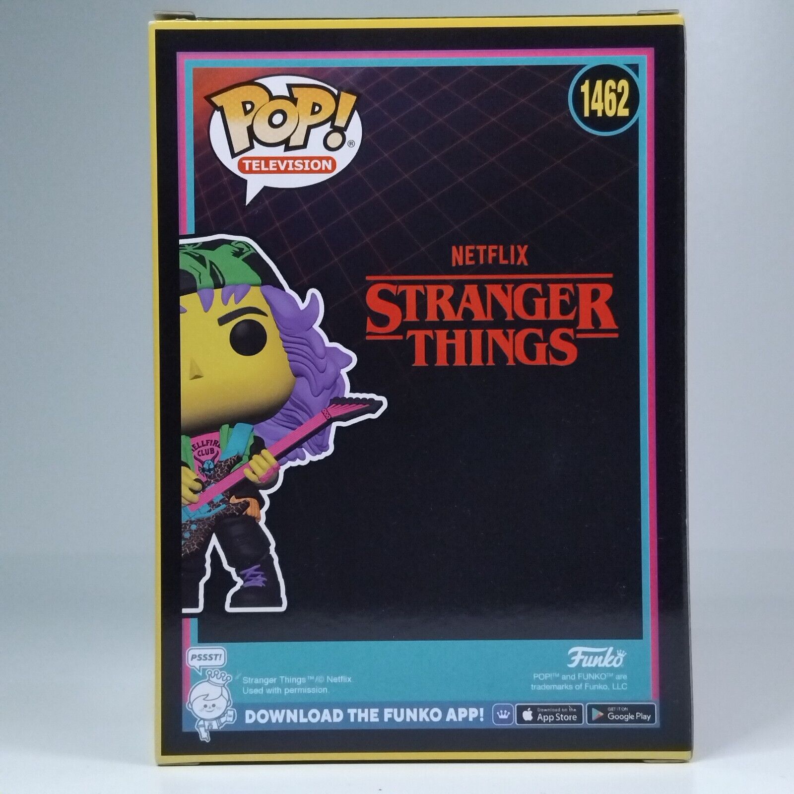 Funko Pop! TV Stranger Things Blacklight Eddie Special Edition #1462