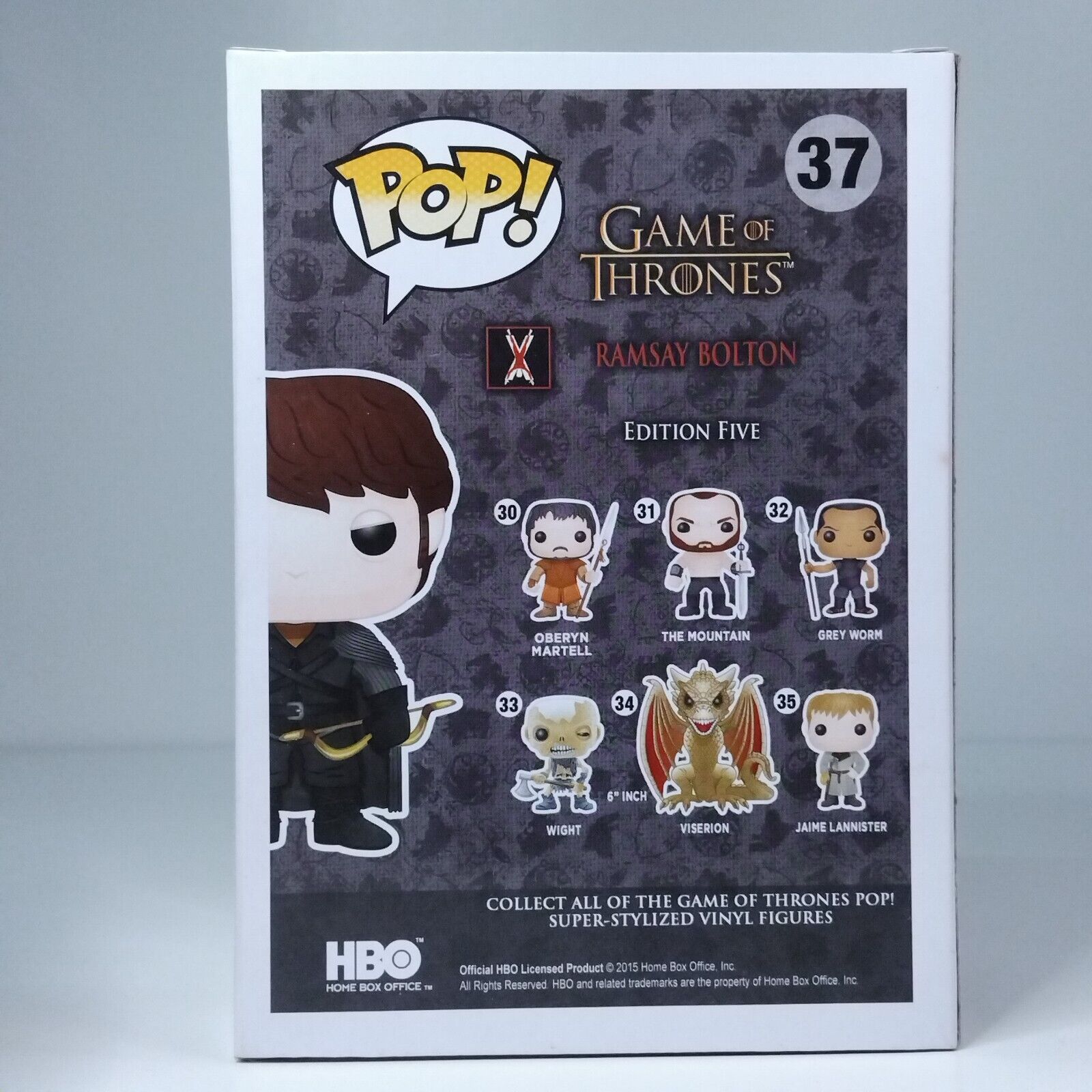 Funko Pop! TV Game of Thrones Ramsay Bolton Signed Iwan Rheon COA #37 WS