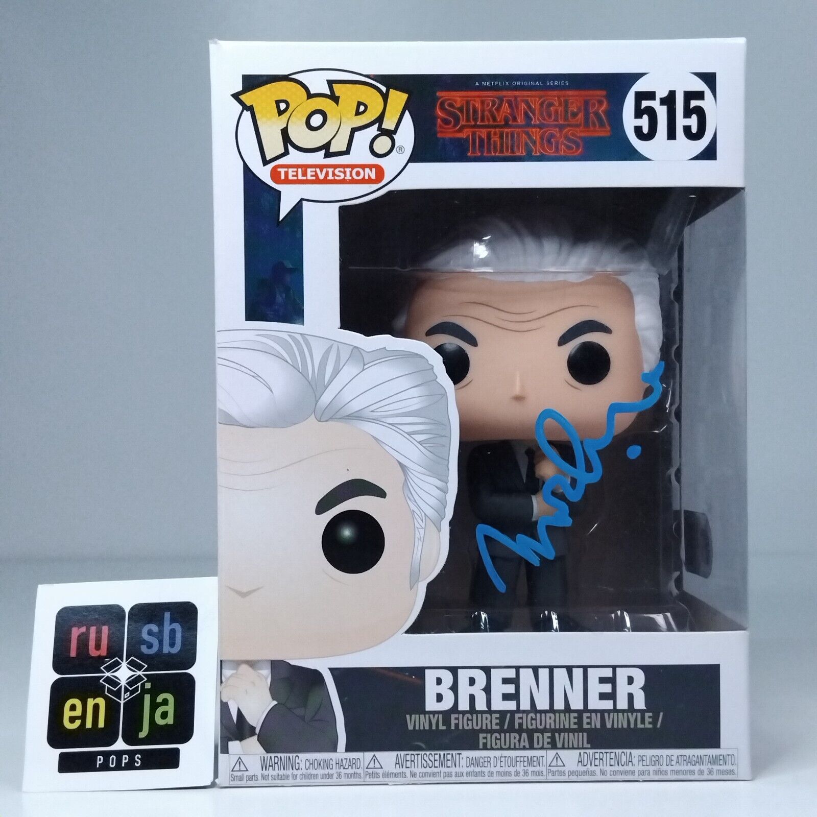 Funko Pop! TV Stranger Things Brenner Signed Matthew Modine COA #515 WS