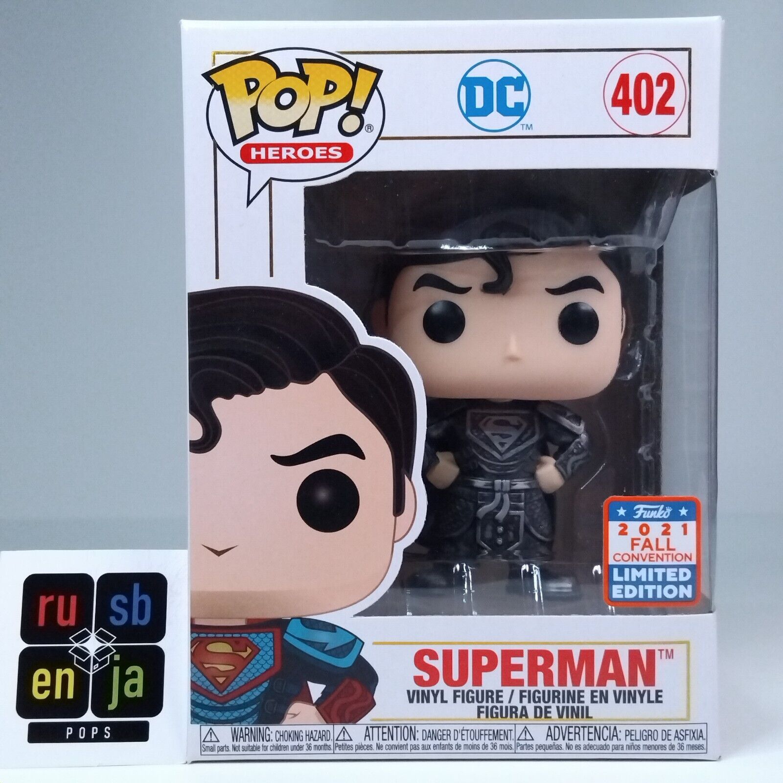 Funko Pop! DC Heroes Imperial Palace Superman Black Suit #402