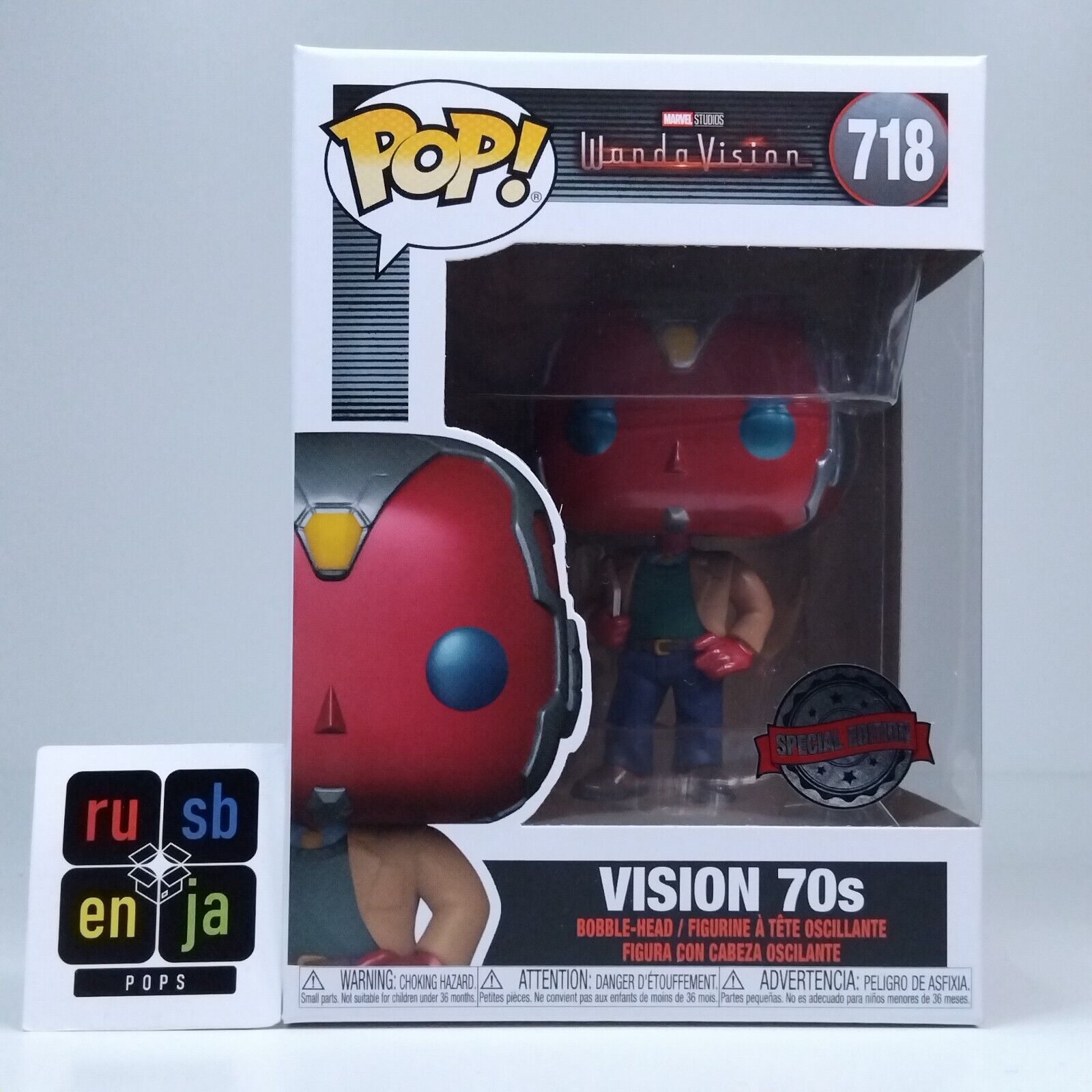 Funko Pop! Marvel Wandavision Vision 70s Metallic Edition #718