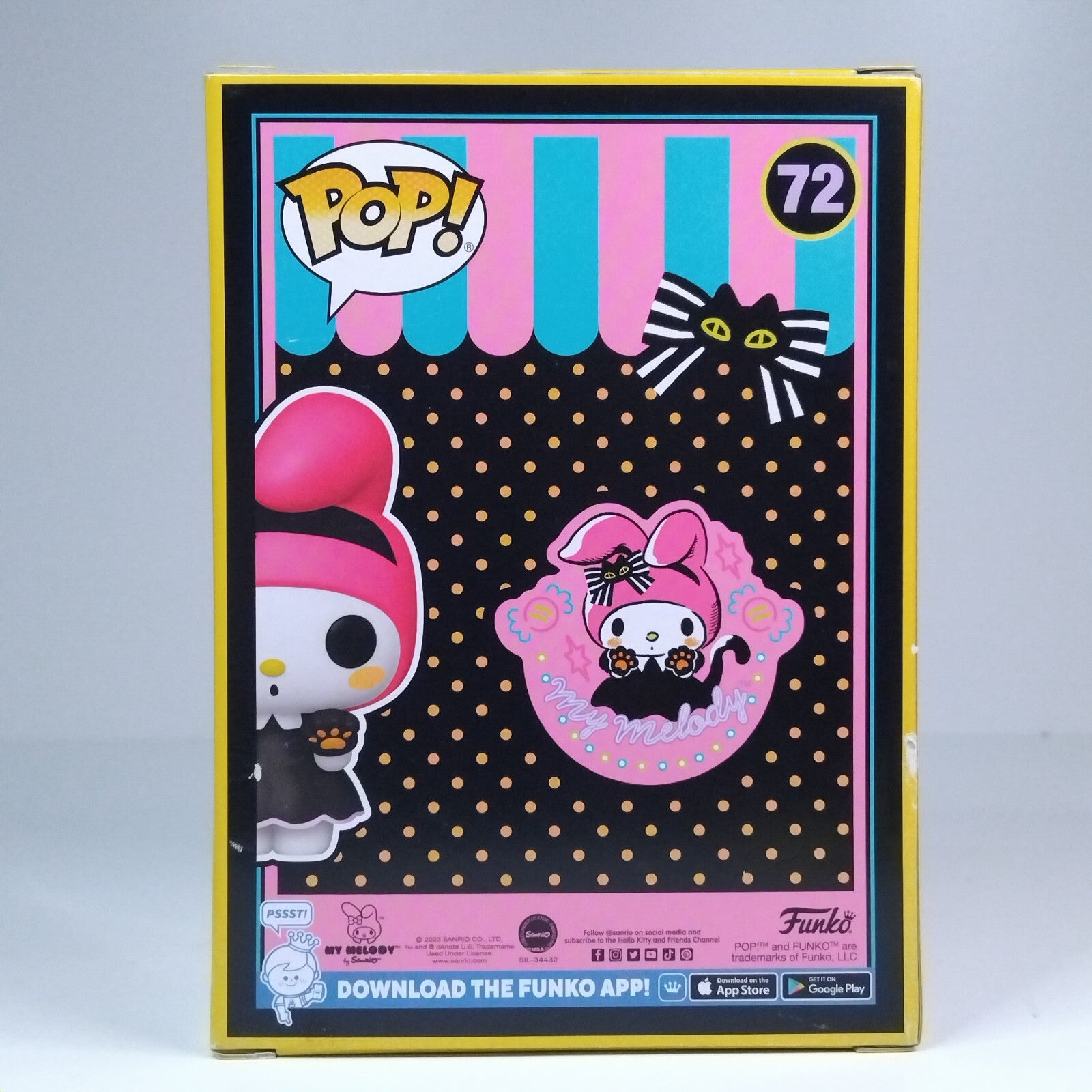 Funko Pop! Anime Blacklight My Melody Special Edition #72