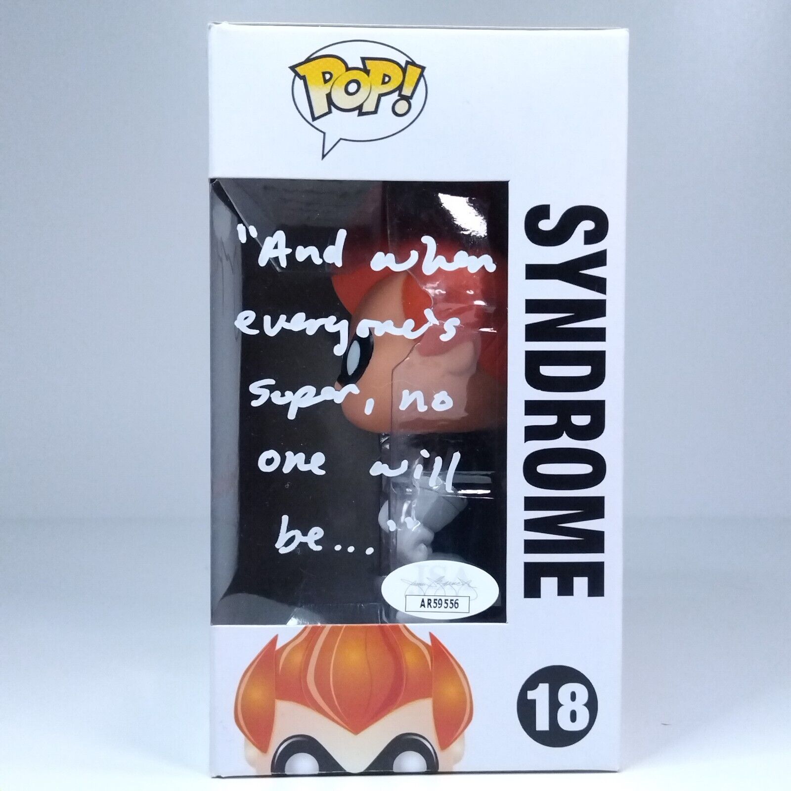 Funko Pop! Disney The Incredibles Syndrome Signed Jason Lee - Quote & COA #18