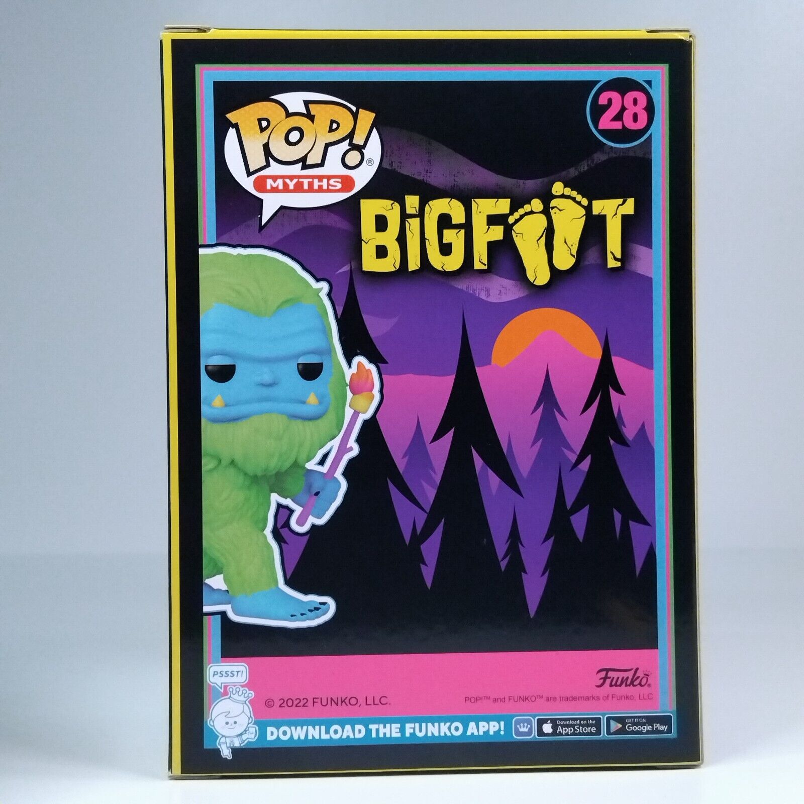 Funko Pop! Myths Blacklight Bigfoot Marshmallow HQ Exclusive #28