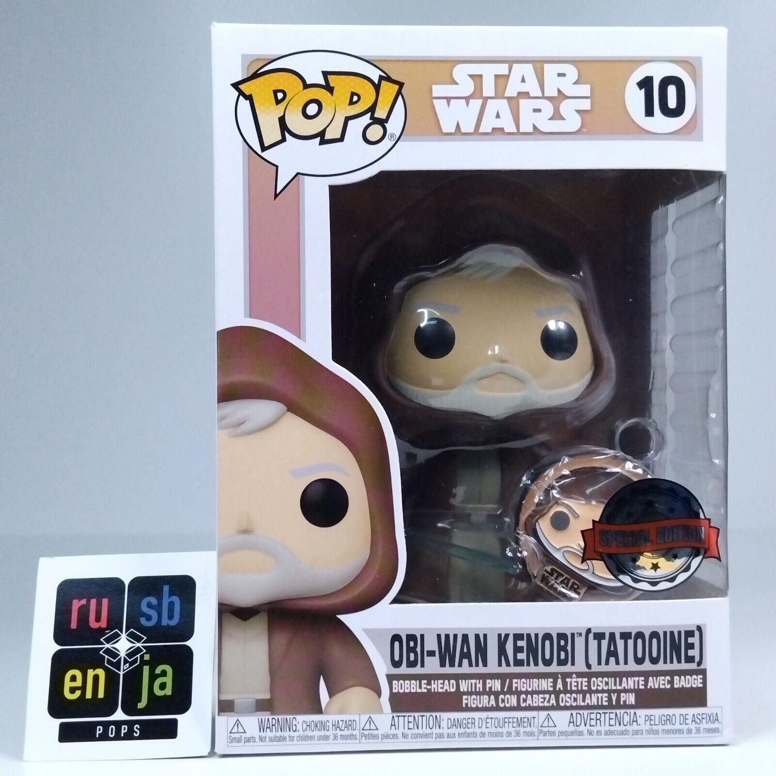 Funko Pop! Star Wars Obi-Wan Kenobi Tatooine with Pin Special Edition #10