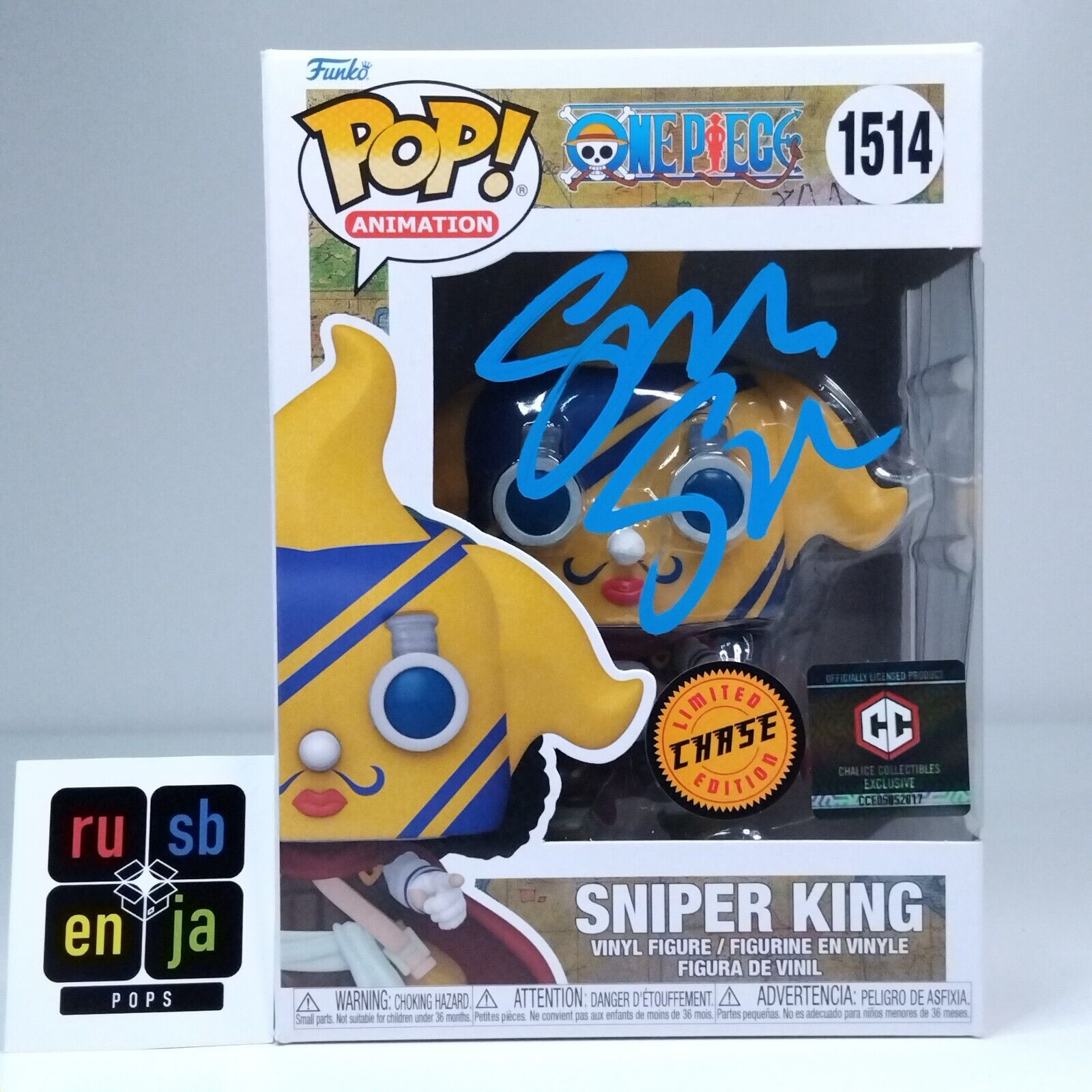 Funko Pop! Anime One Piece Sniper King Chase Signed Sonny Strait COA #1514