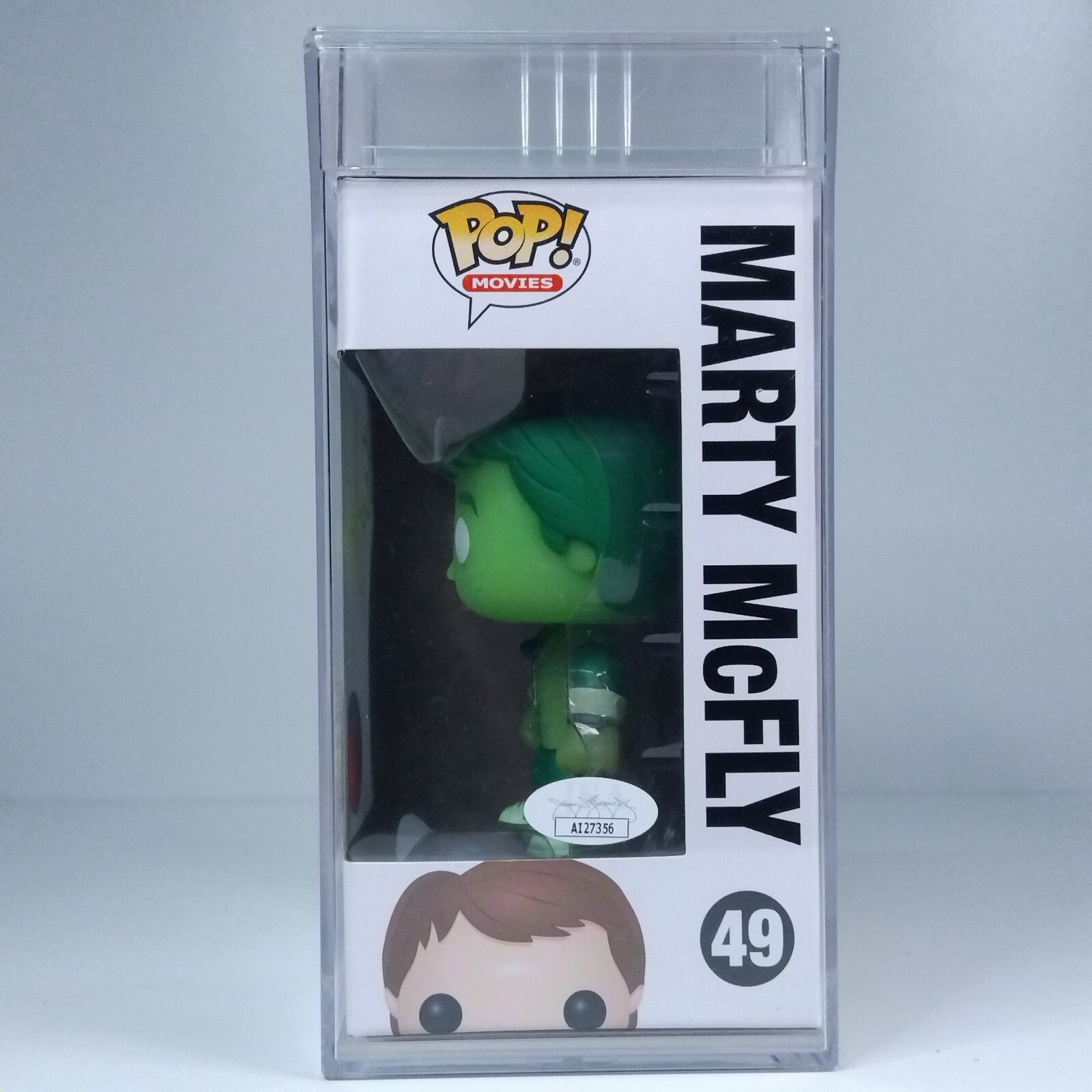 Funko Pop! Back to Future Marty Glow Plutonium Signed Michael J Fox PSA 8.5 #49