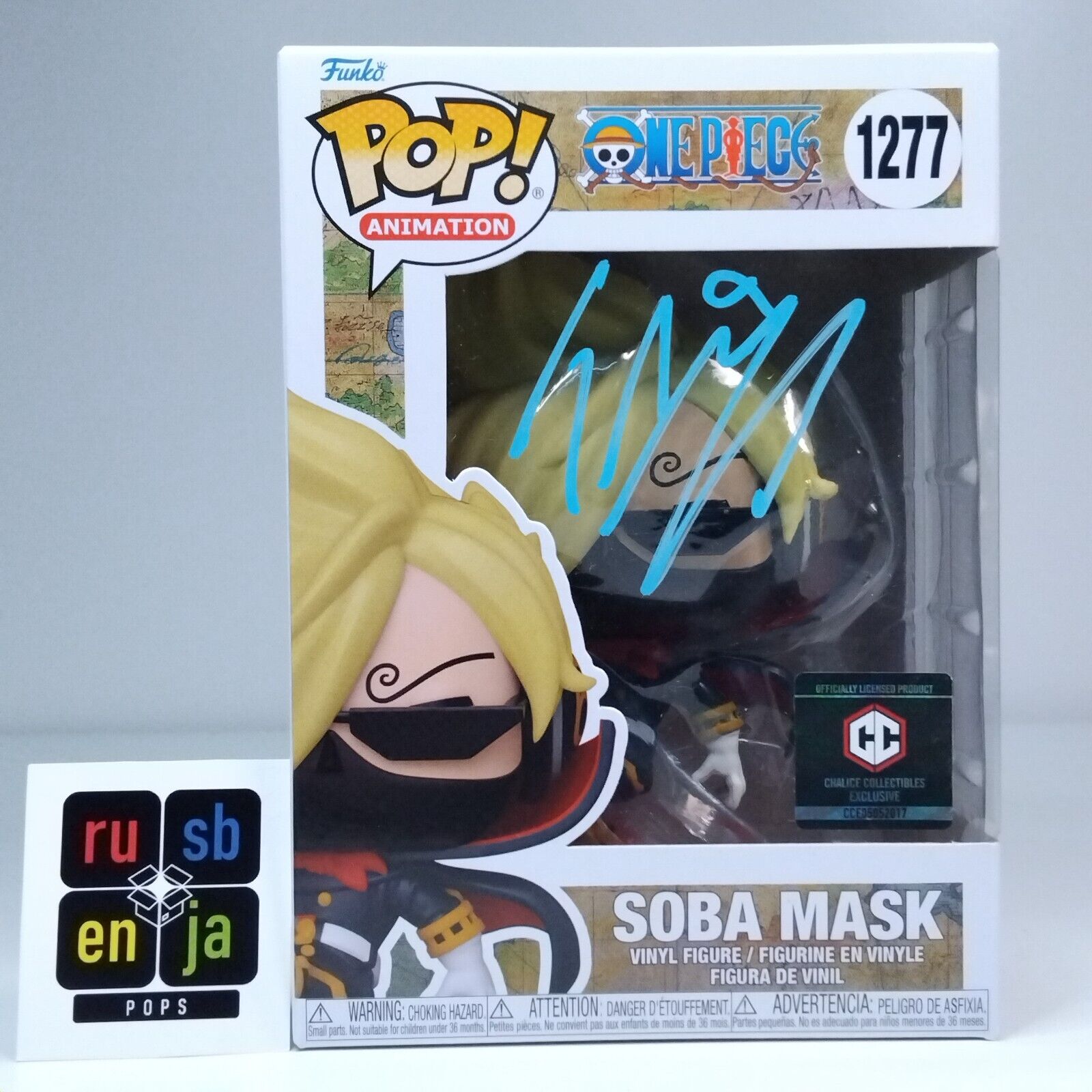 Funko Pop! Anime One Piece Soba Mask Signed Taz Skylar COA #1277