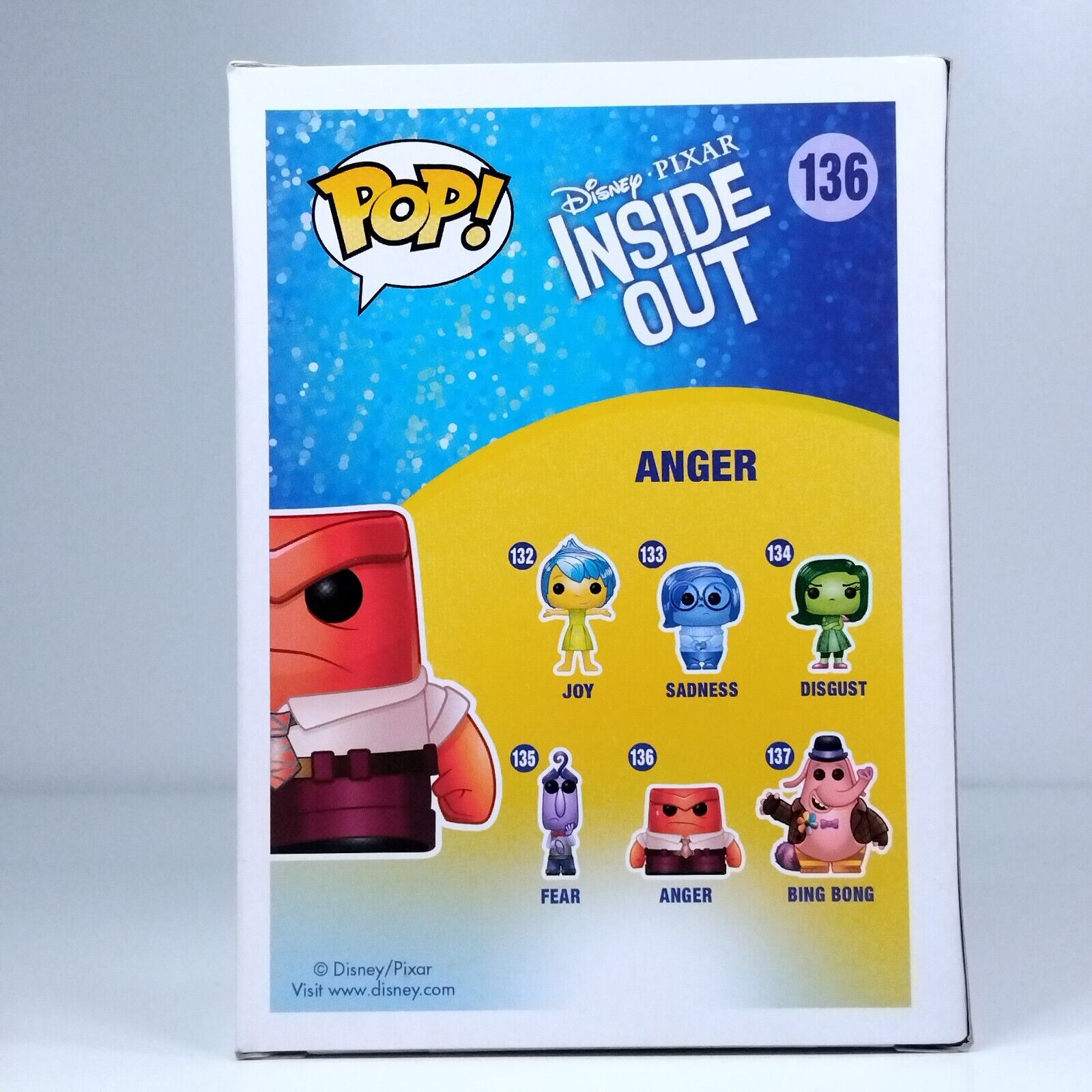 Funko Pop! Disney Inside Out Anger #136