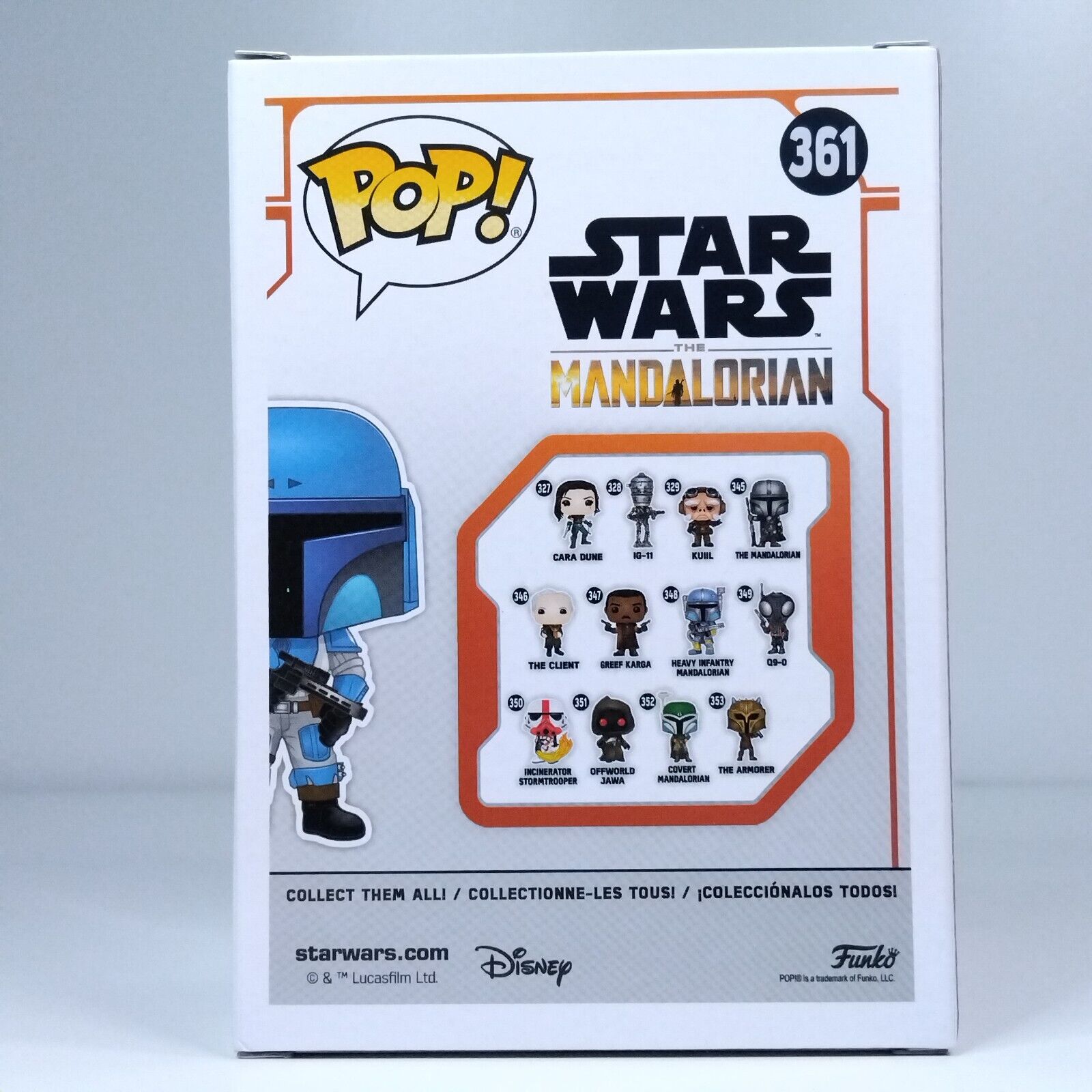 Funko Pop! Star Wars The Mandalorian Death Watch Mandalorian No Stripes #361