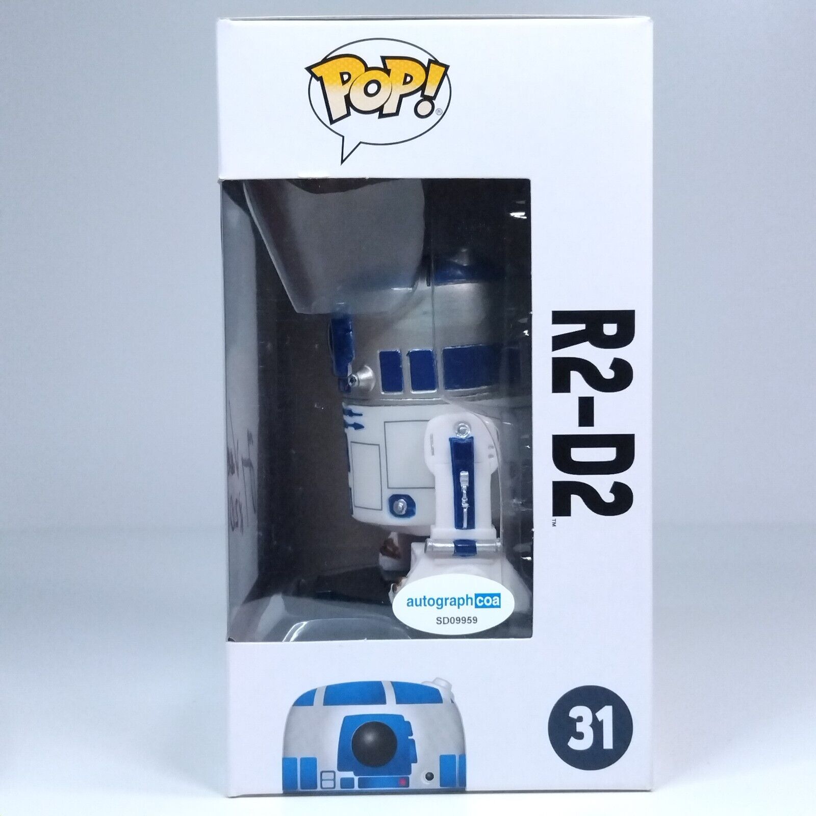 Funko Pop! Star Wars R2-D2 Signed Jimmy Vee COA #31