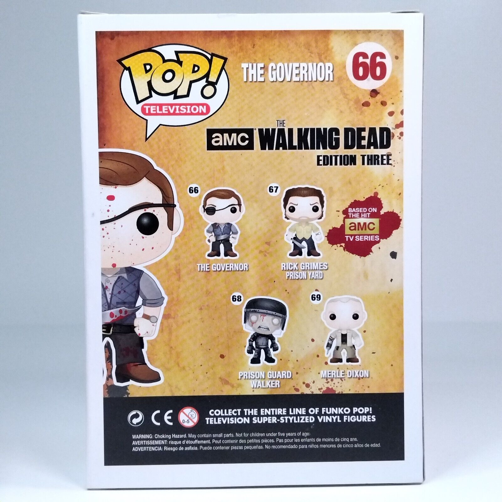 Funko Pop! The Walking Dead The Governor Bloody Signed David Morrissey COA #66