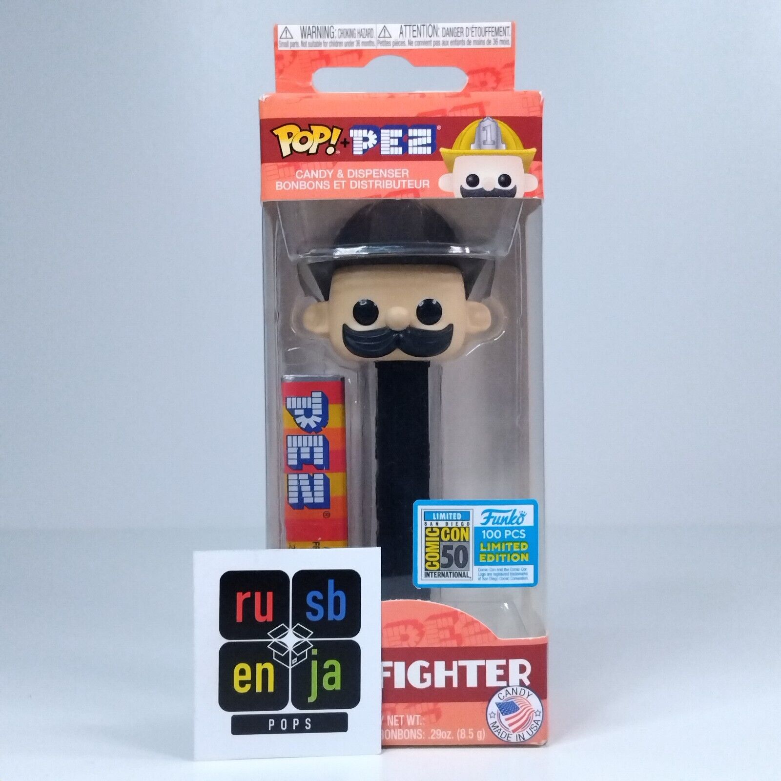 Funko Pop! Pez Dispenser Fire Fighter Black 100 Pcs Limited Edition