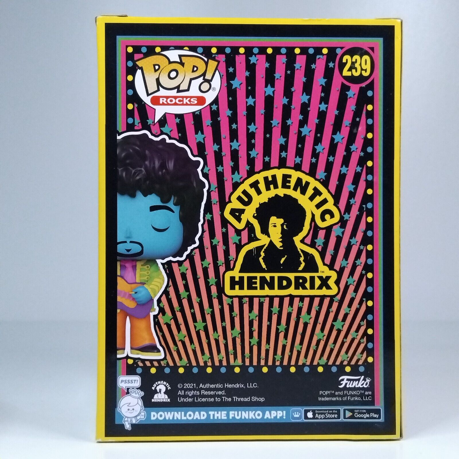 Funko Pop! Rocks Music Blacklight Jimi Hendrix Blue Exclusive #239