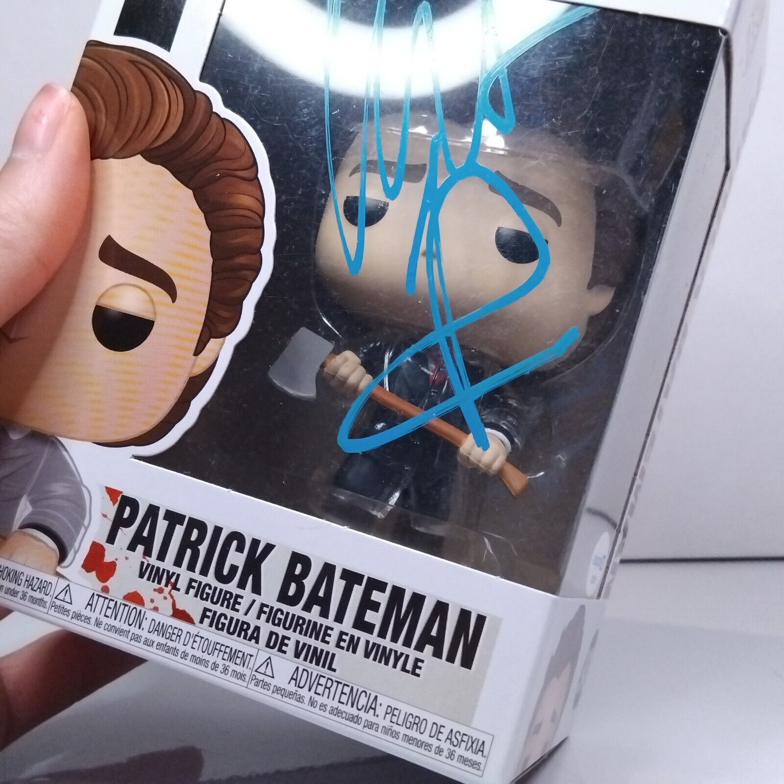 Funko Pop! Movies American Psycho Patrick Bateman Signed Christian Bale #942 WS