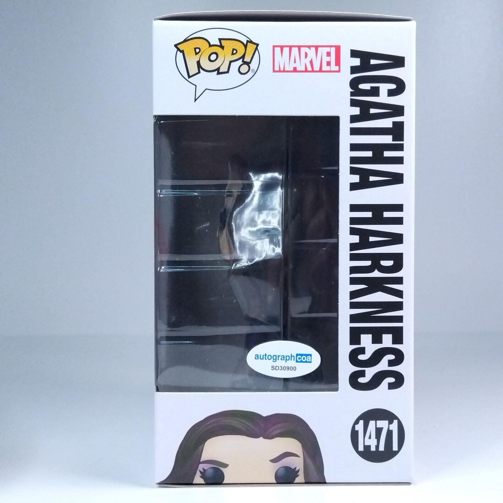 Funko Pop! Marvel Agatha Harkness Signed Kathryn Hahn COA #1471 WS