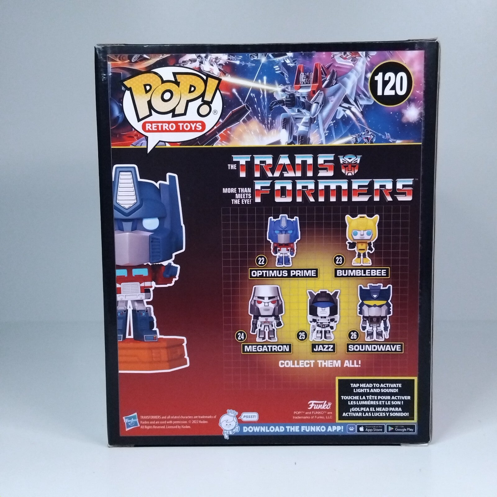 Funko Pop! Retro Toys Transformers Optimus Prime 6" Inch Lights & Sounds #120