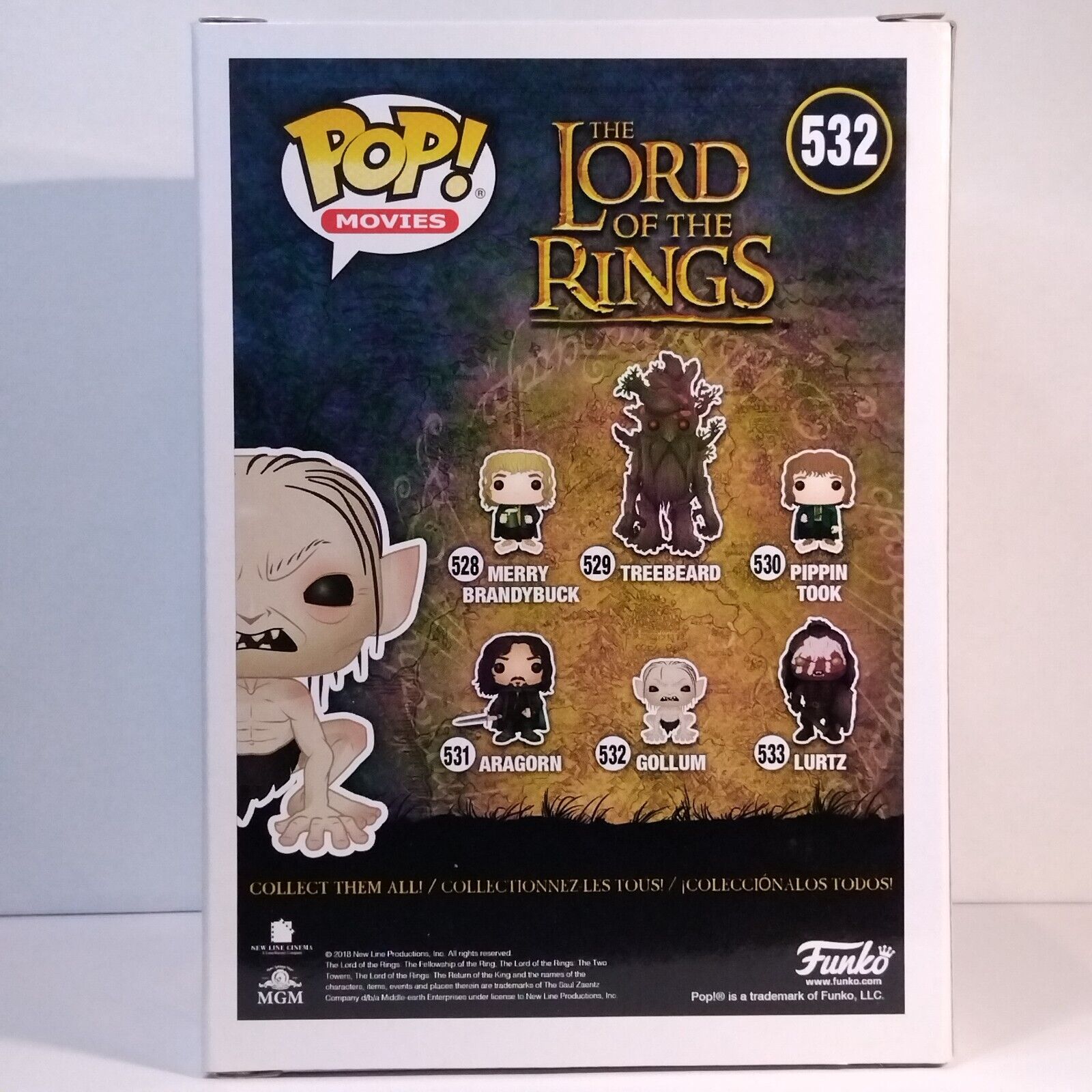 Funko Pop! Movies Lord of the Rings Gollum Signed Andy Serkis COA #532 WS