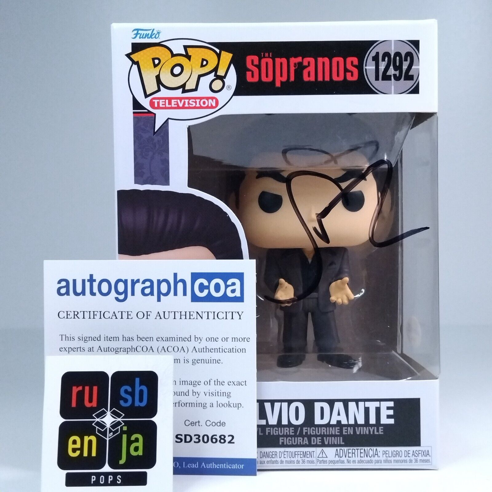 Funko Pop! TV Sopranos Silvio Dante Signed Steven Van Zandt COA #1292 WS