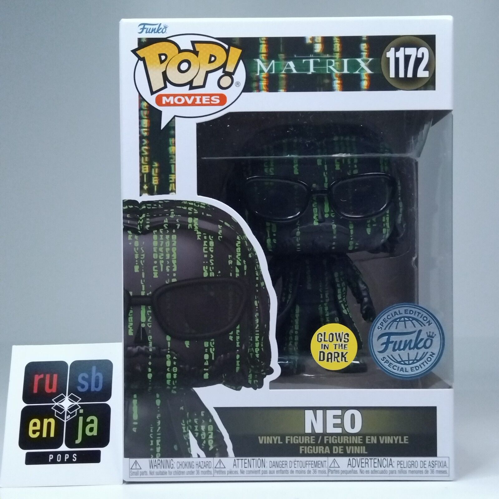 Funko Pop! Movies The Matrix Neo Coded Glows Special Edition #1172