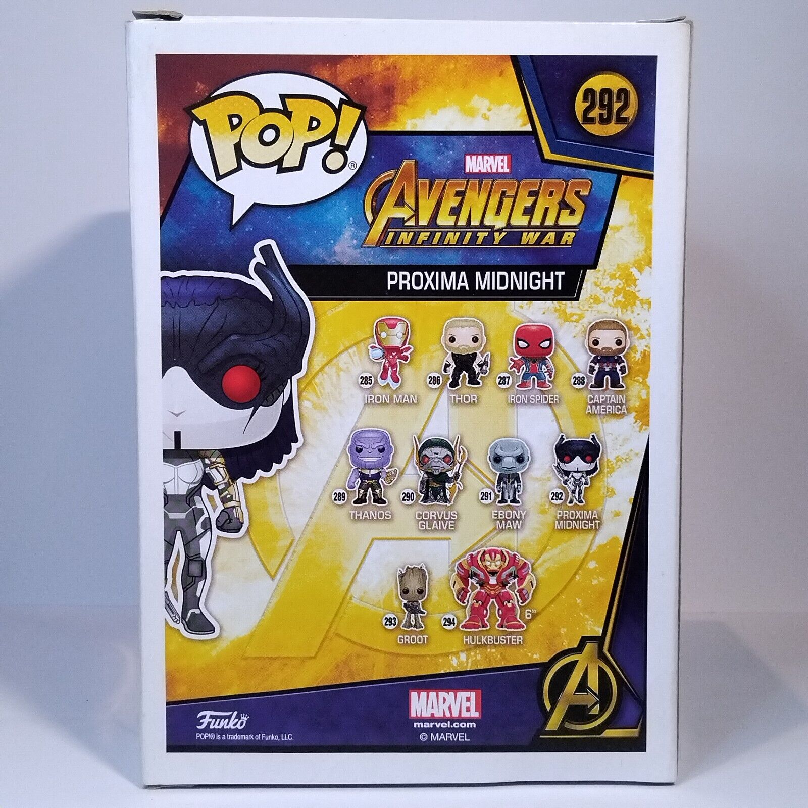 Funko Pop! Marvel Avengers Proxima Midnight Signed Carrie Coon COA #292 WS