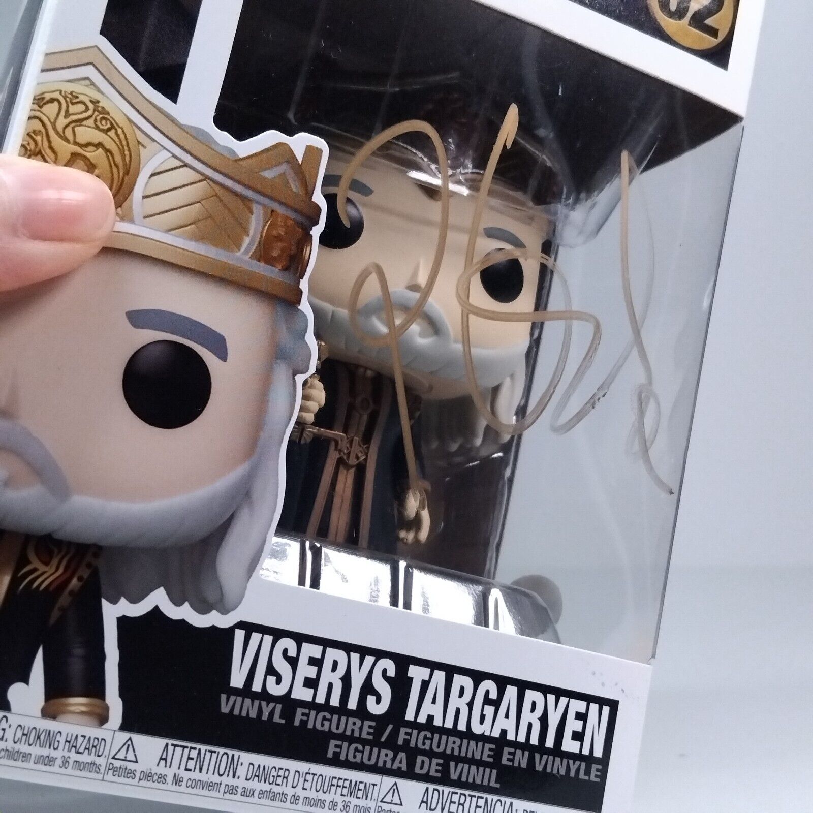 Funko Pop! TV House of Dragon Viserys Targaryen Signed Paddy Considine COA #02